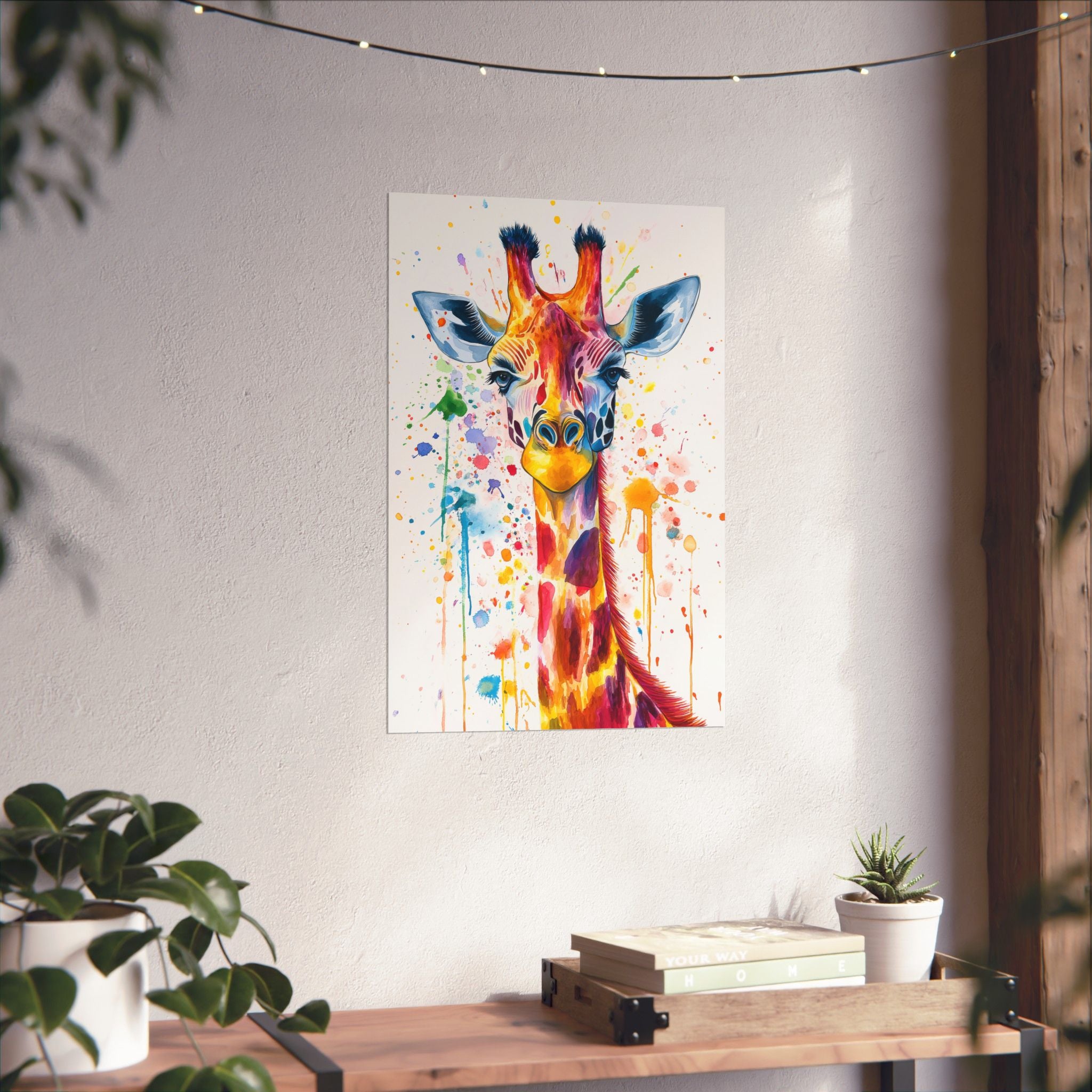 Watercolor Giraffe Poster