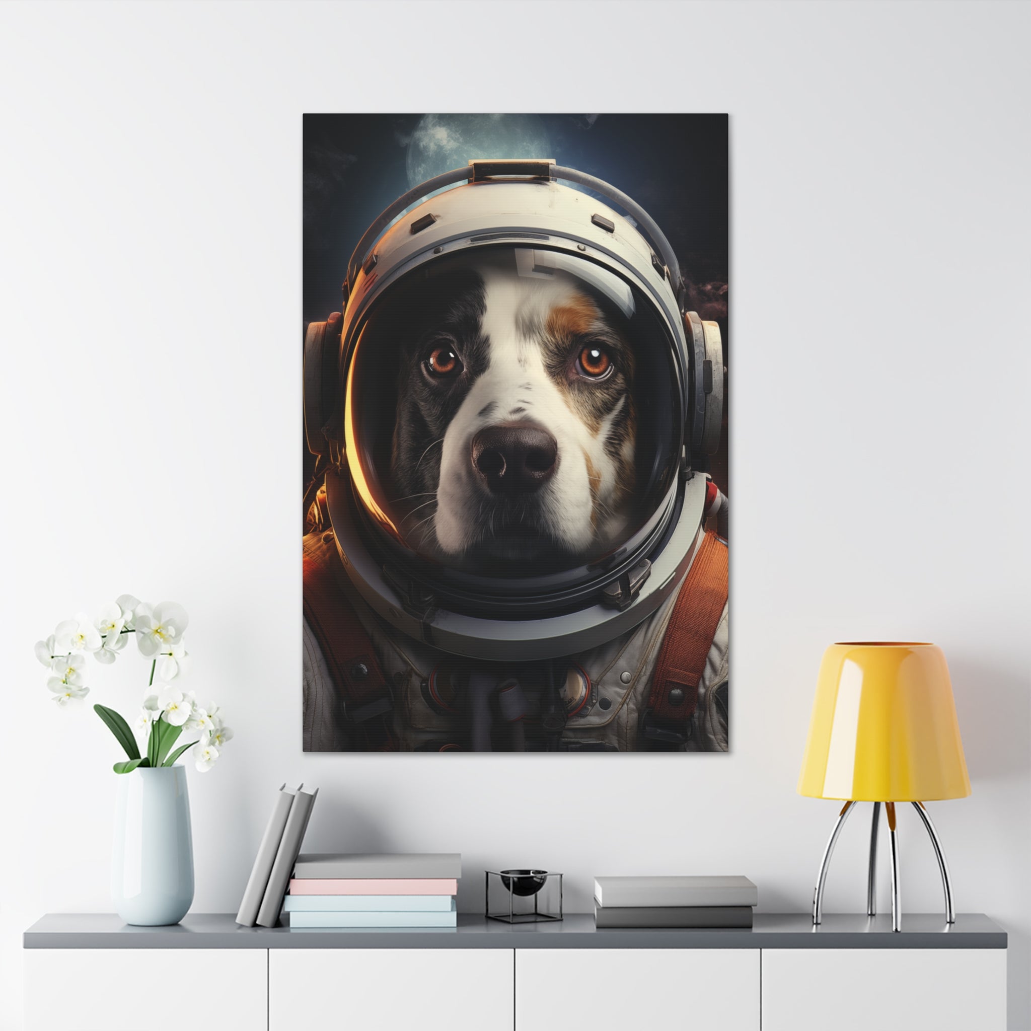 AstroDog 2 Canvas Wall Art - SynthFrame