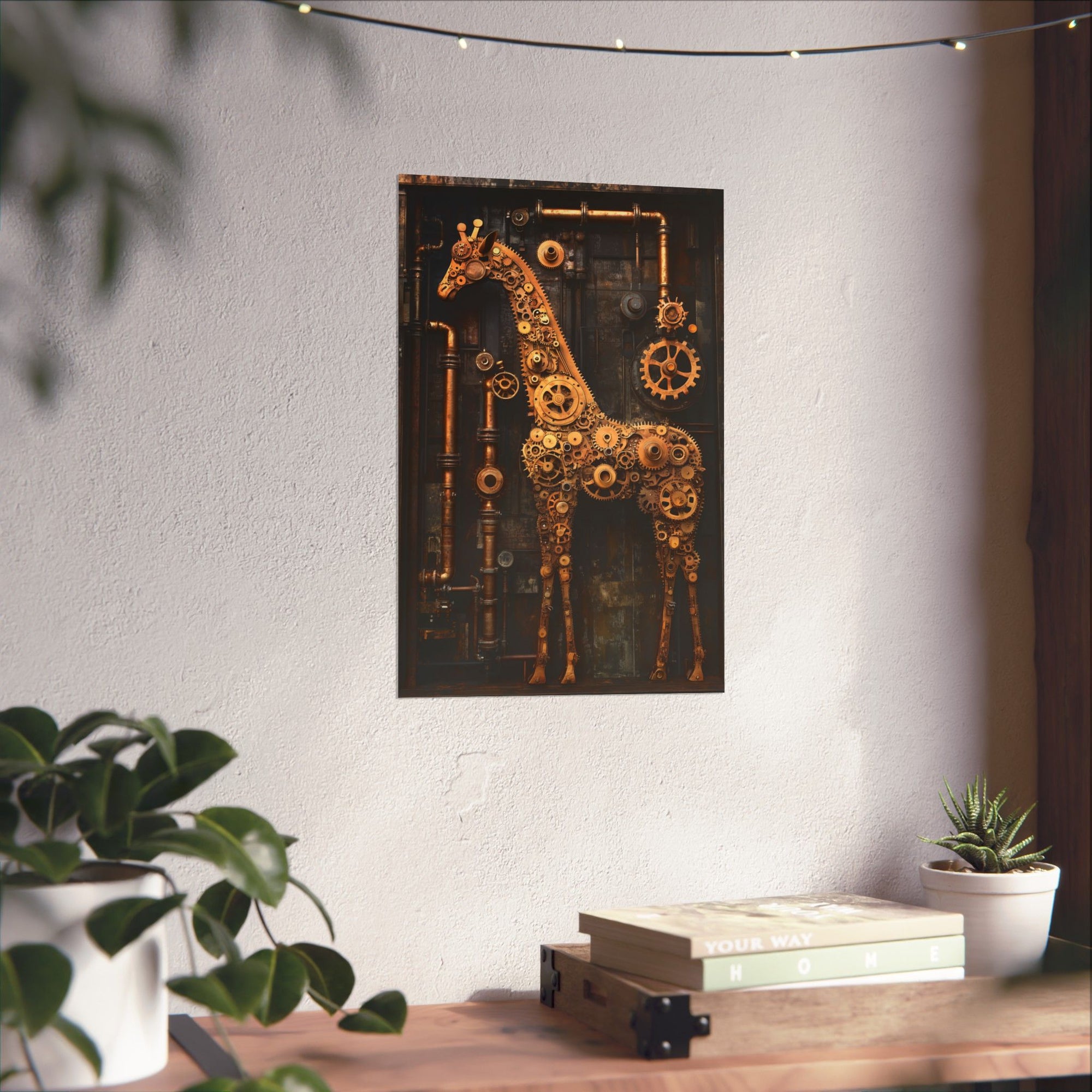 Steampunk Giraffe: Mechanical Marvel Poster