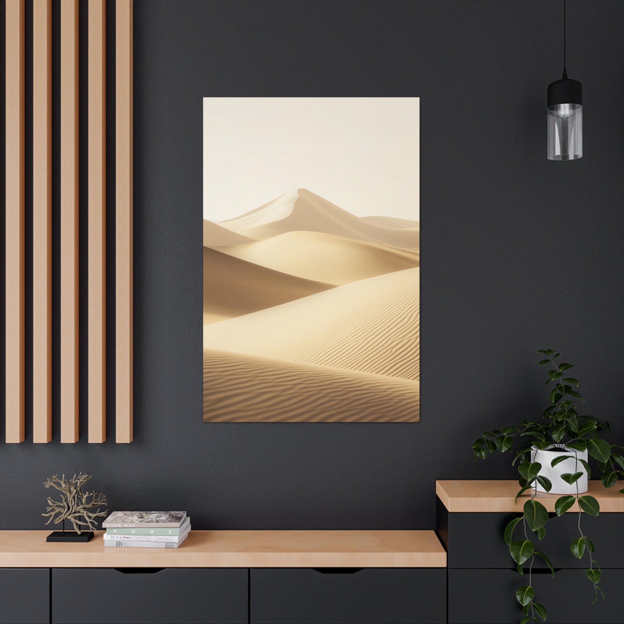 Minimalist Desert Dunes Canvas Wall Art - SynthFrame