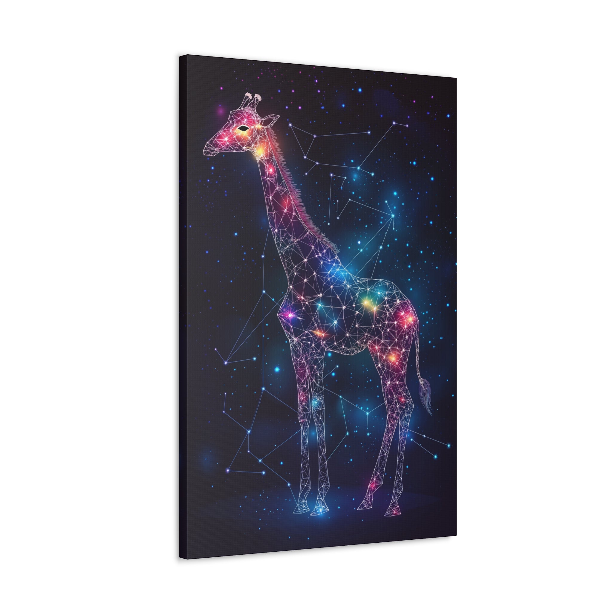 Constellation Giraffe Canvas Wall Art - SynthFrame