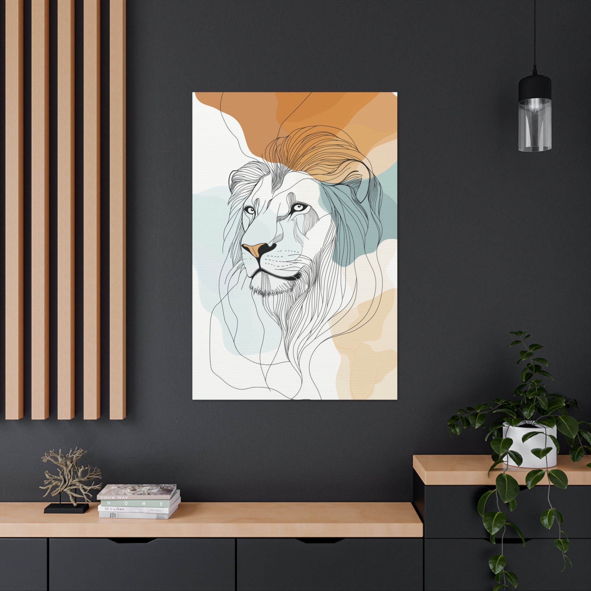 Essence of Lion Canvas Wall Art - SynthFrame