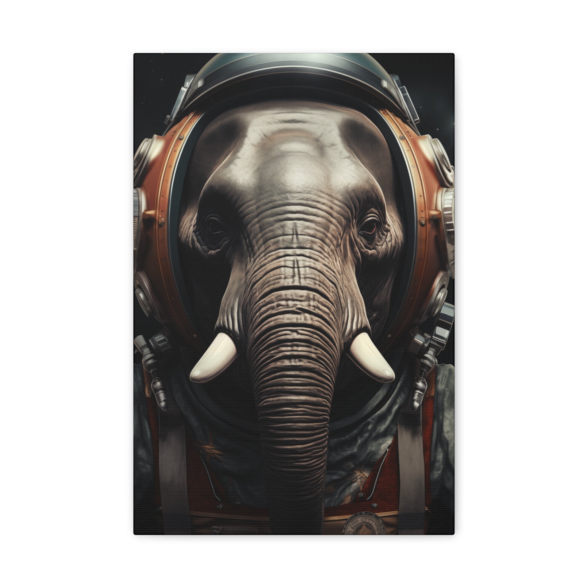 AstroElephant 2 Canvas Wall Art - SynthFrame