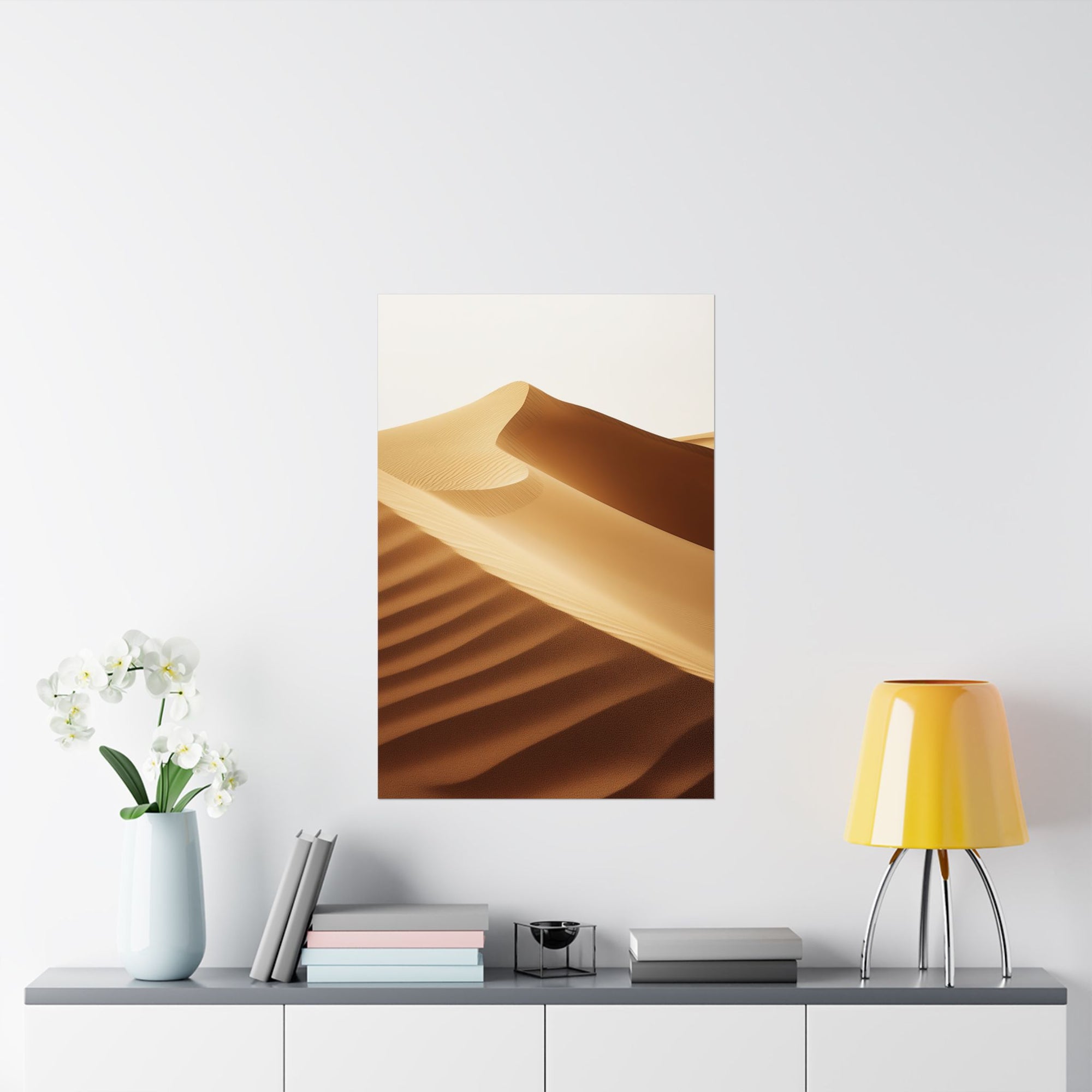 Minimalist Desert Dunes Poster Wall Art - SynthFrame