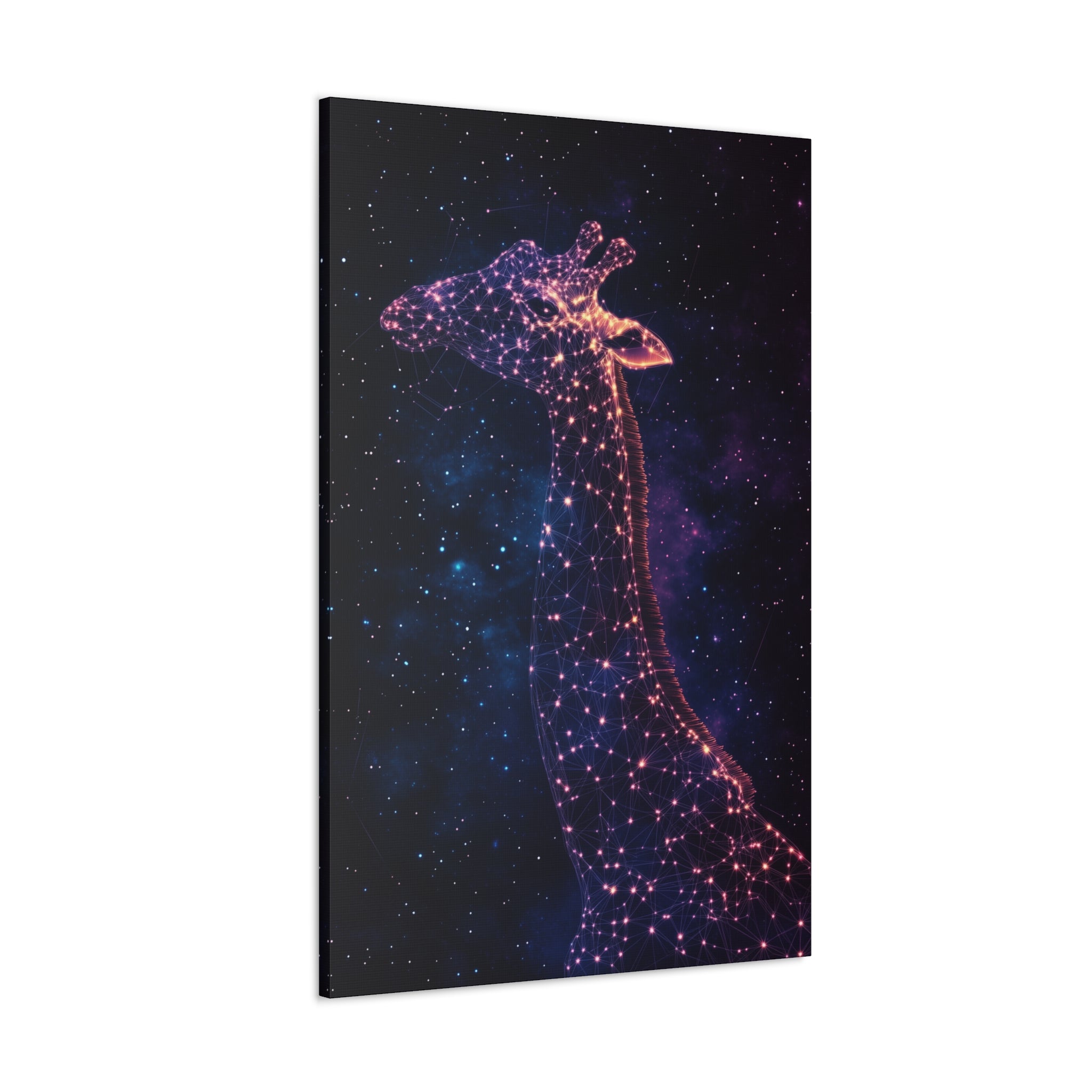 Constellation Giraffe Canvas Wall Art - SynthFrame