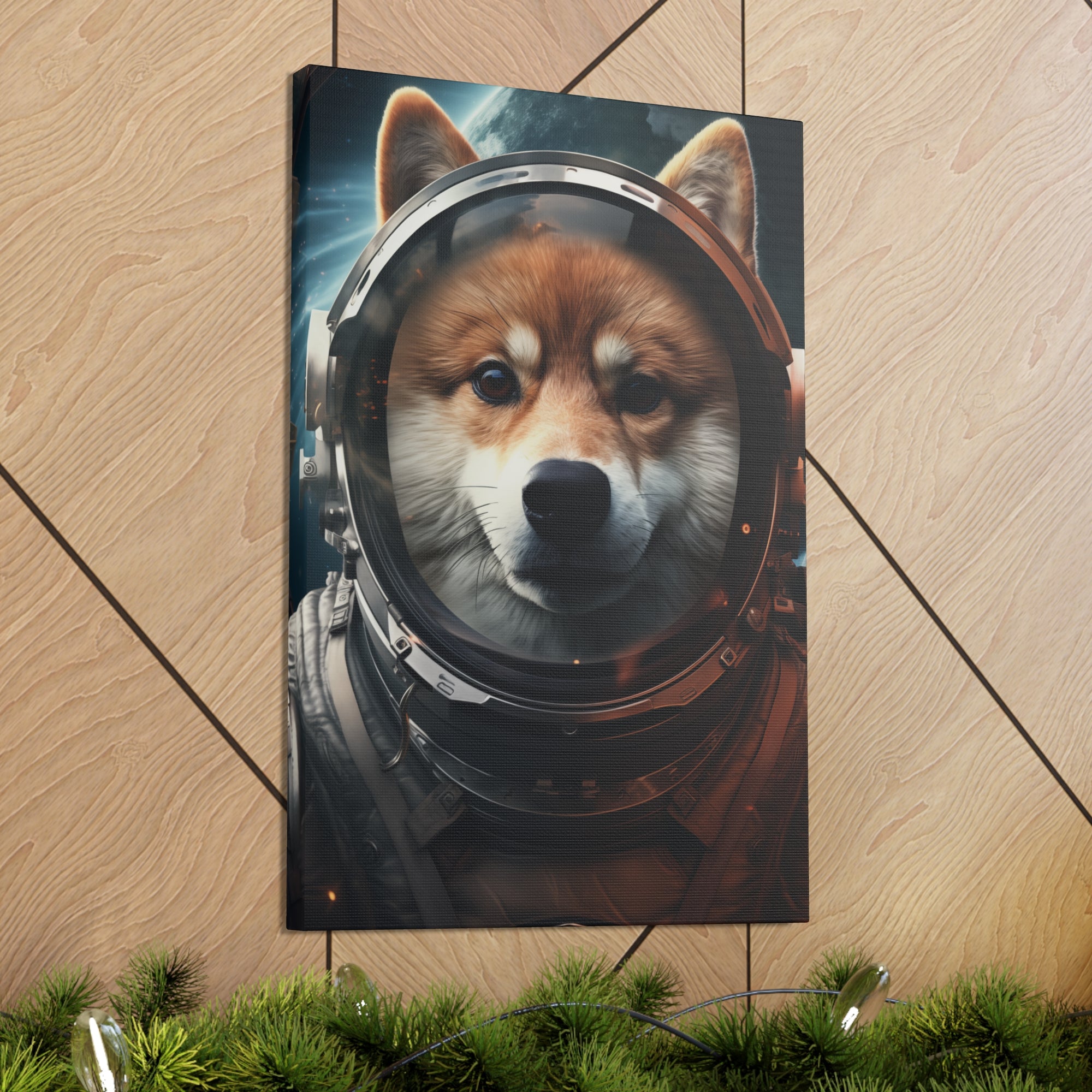 AstroDog 2 Canvas Wall Art - SynthFrame