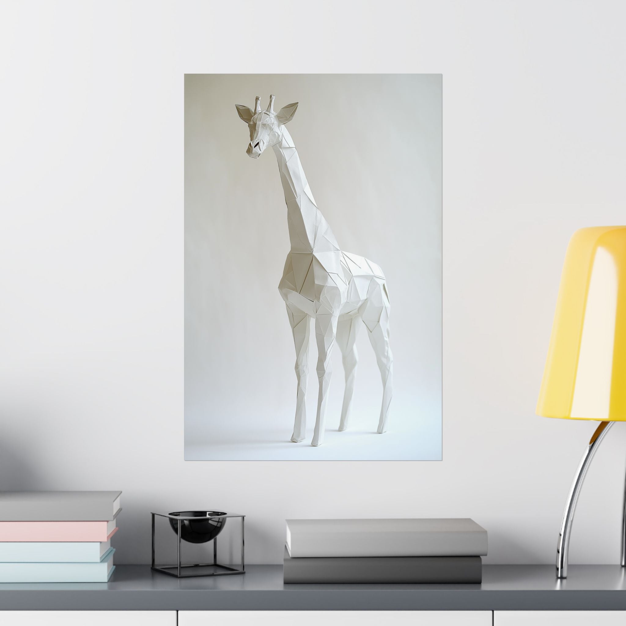 Folded Giraffe Poster