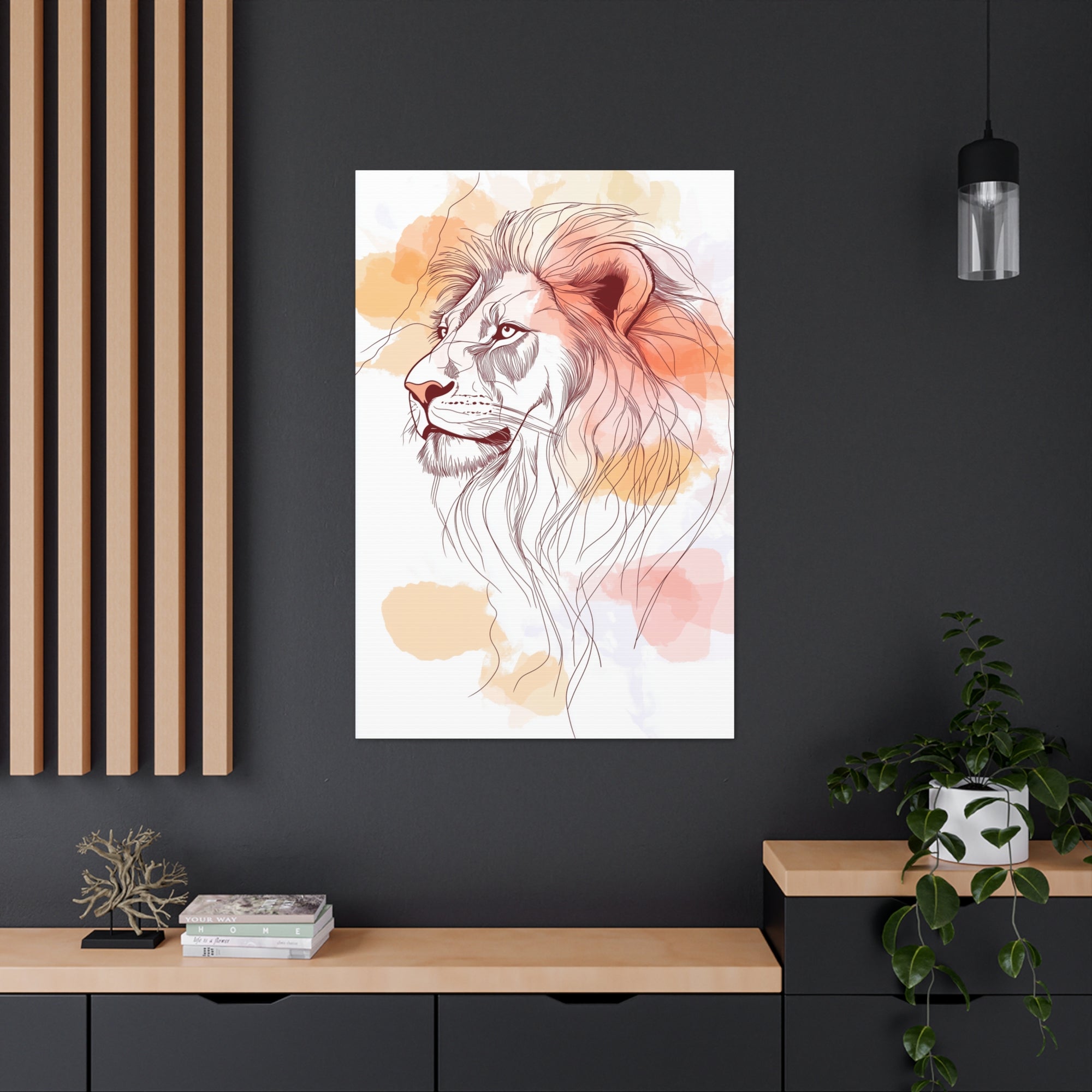 Essence of Lion Canvas Wall Art - SynthFrame