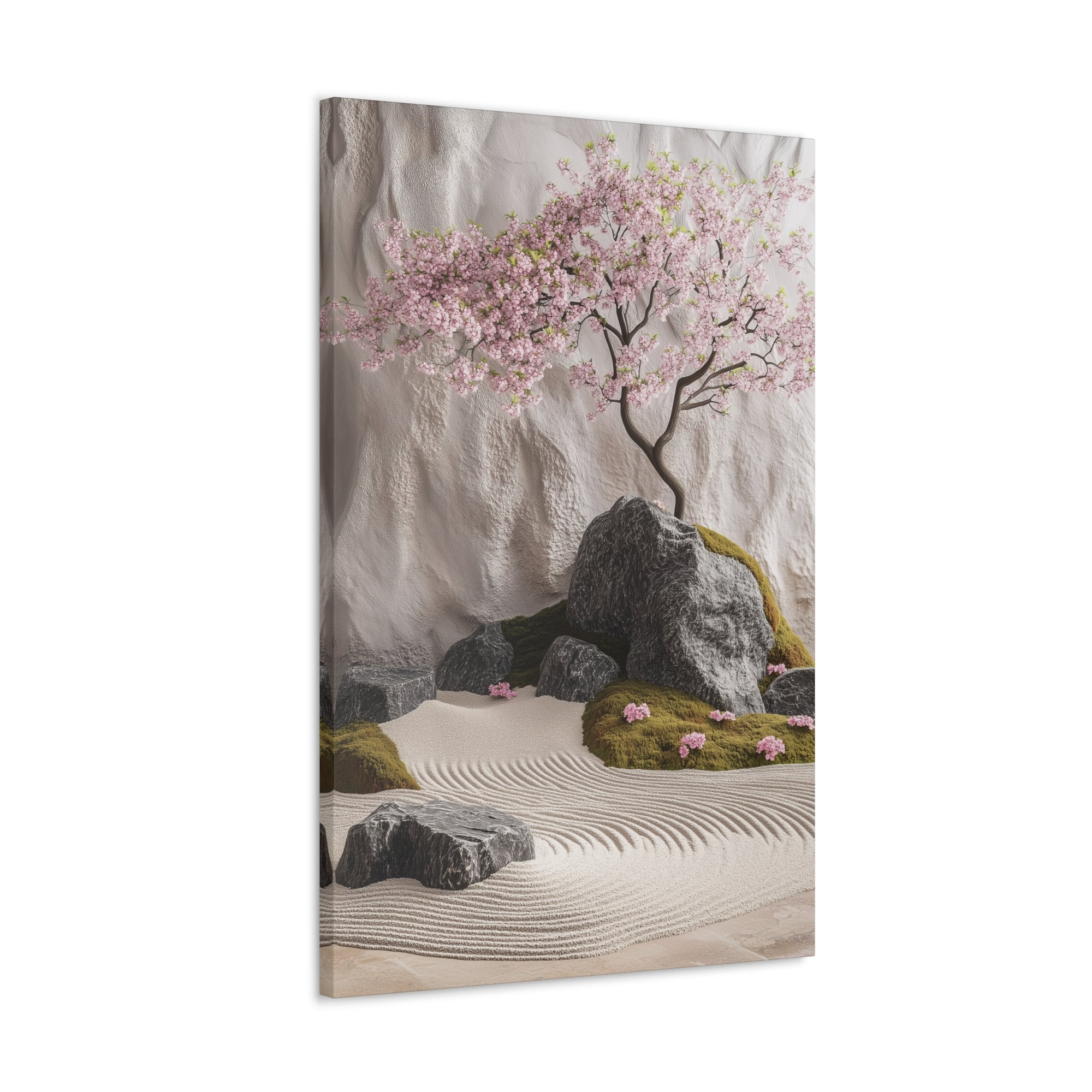 Zen Japanese Garden Canvas Wall Art - SynthFrame