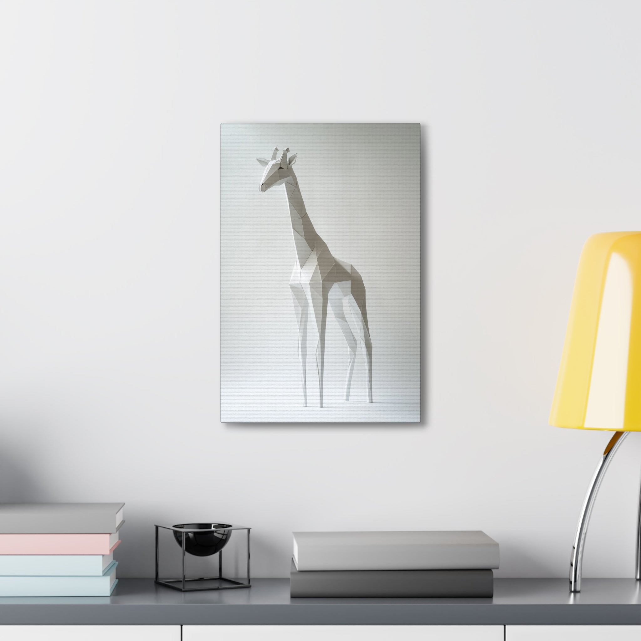 Folded Giraffe Canvas Wall Art - SynthFrame