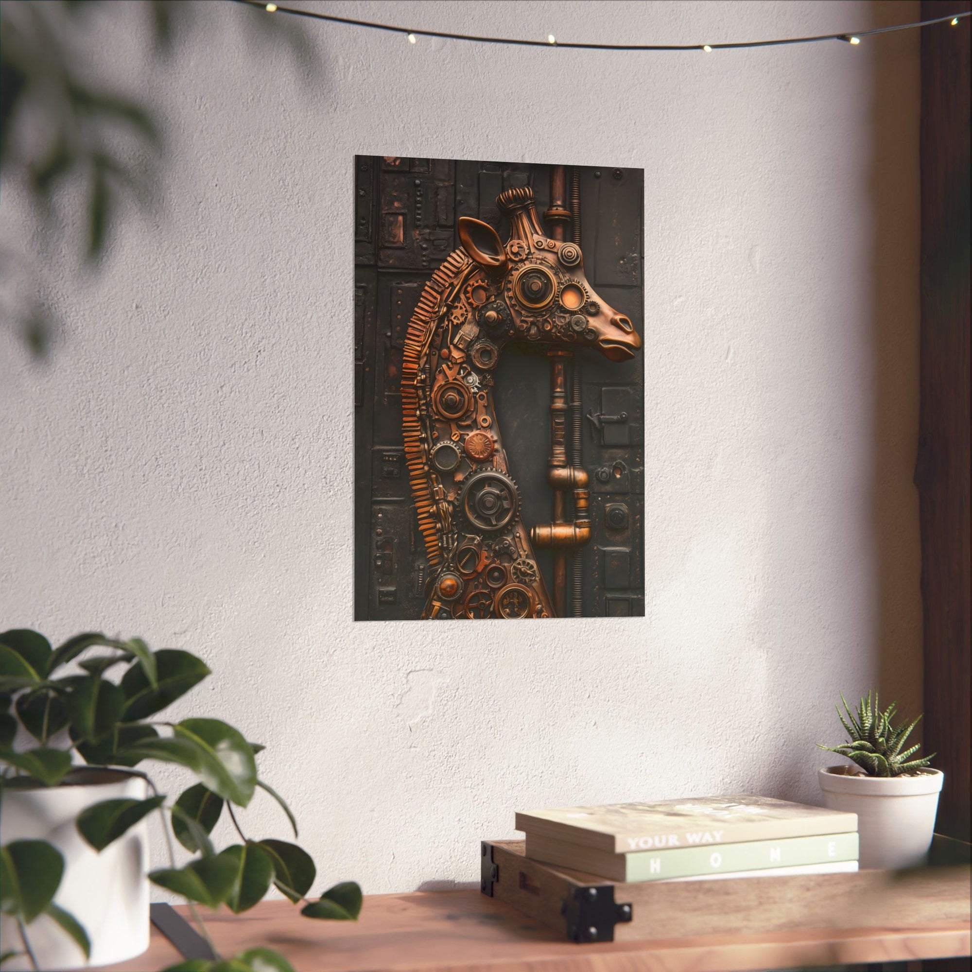 Steampunk Giraffe: Mechanical Marvel Poster