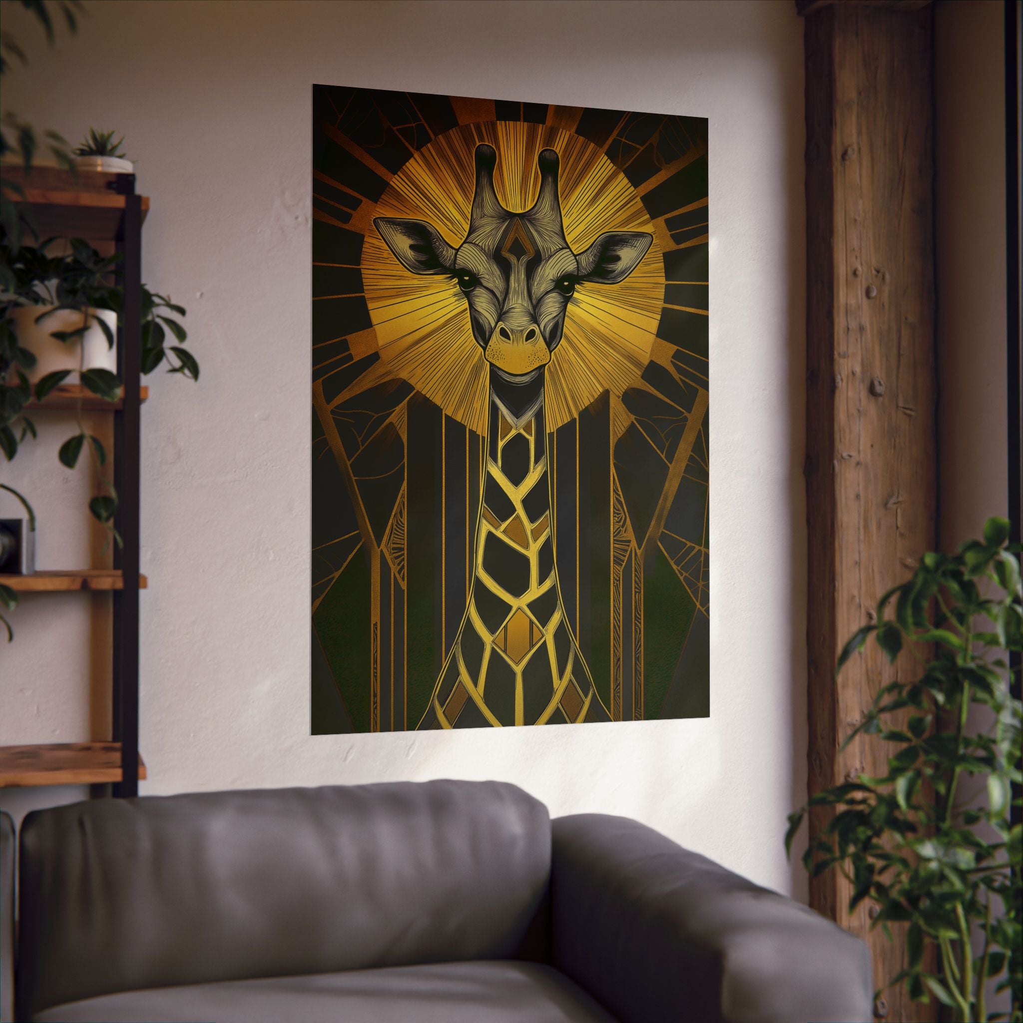 Gilded Giraffe Poster