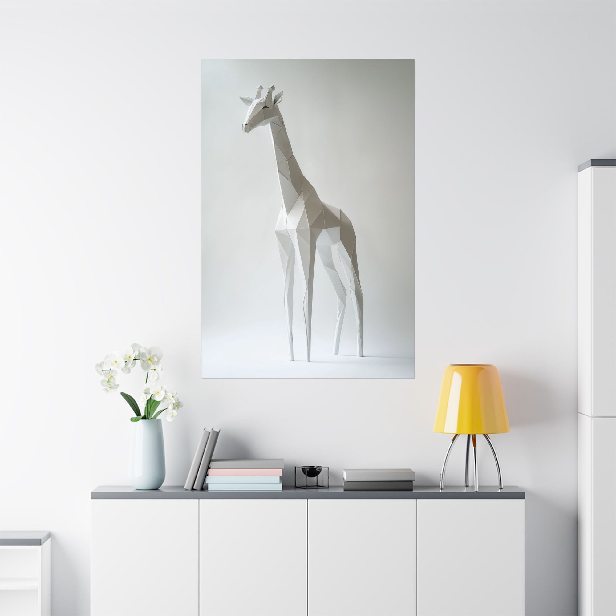 Folded Giraffe Poster