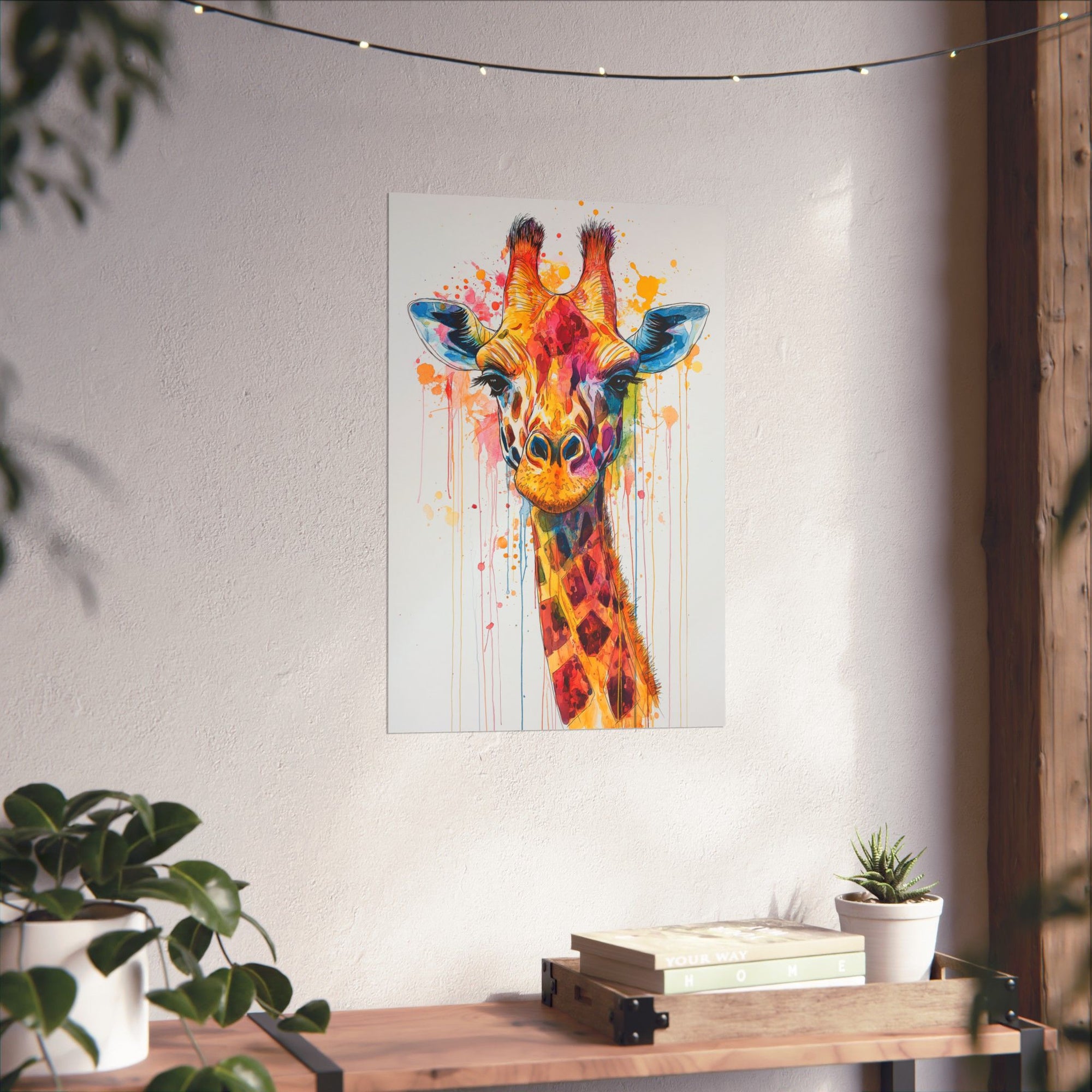 Watercolor Giraffe Poster