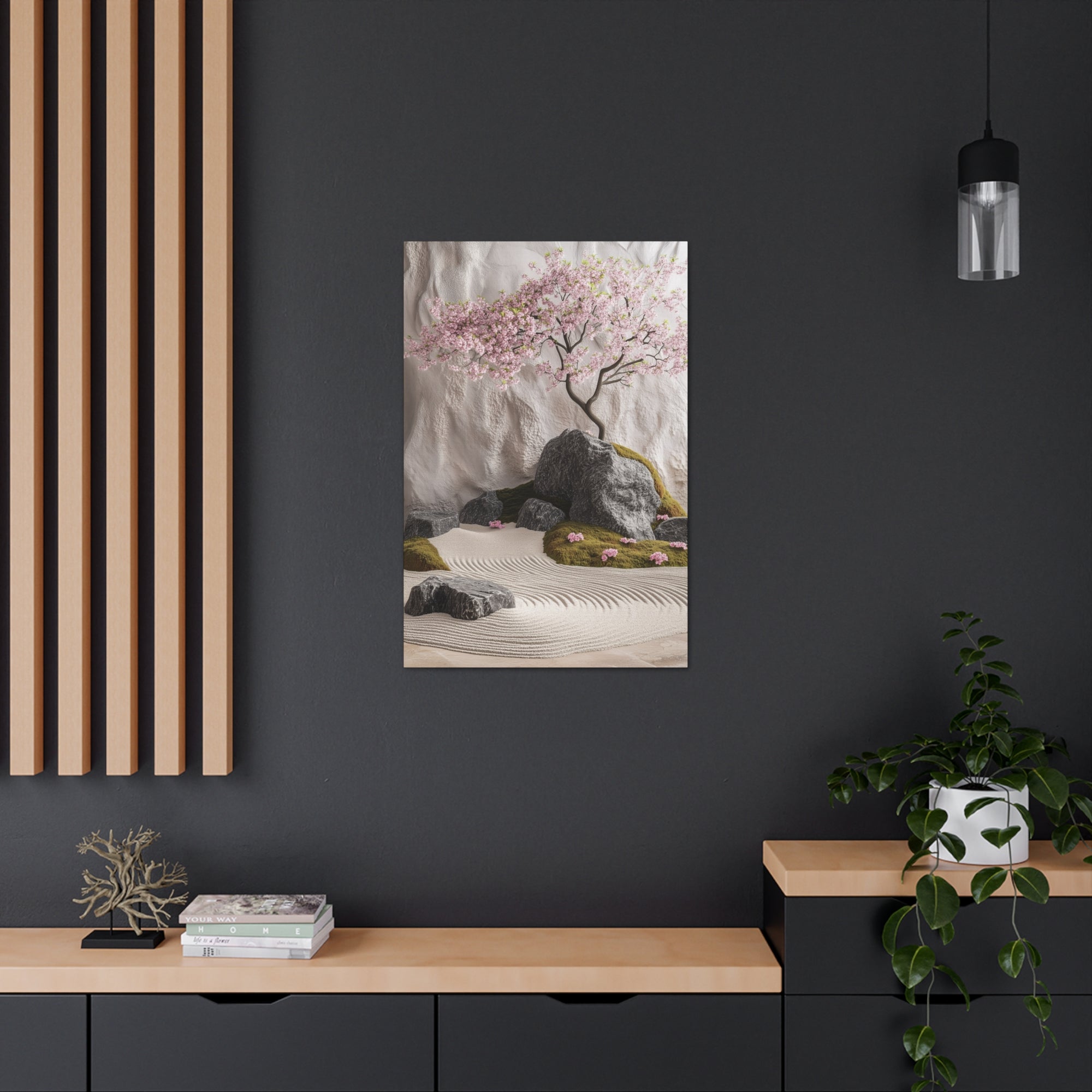 Zen Japanese Garden Canvas Wall Art - SynthFrame