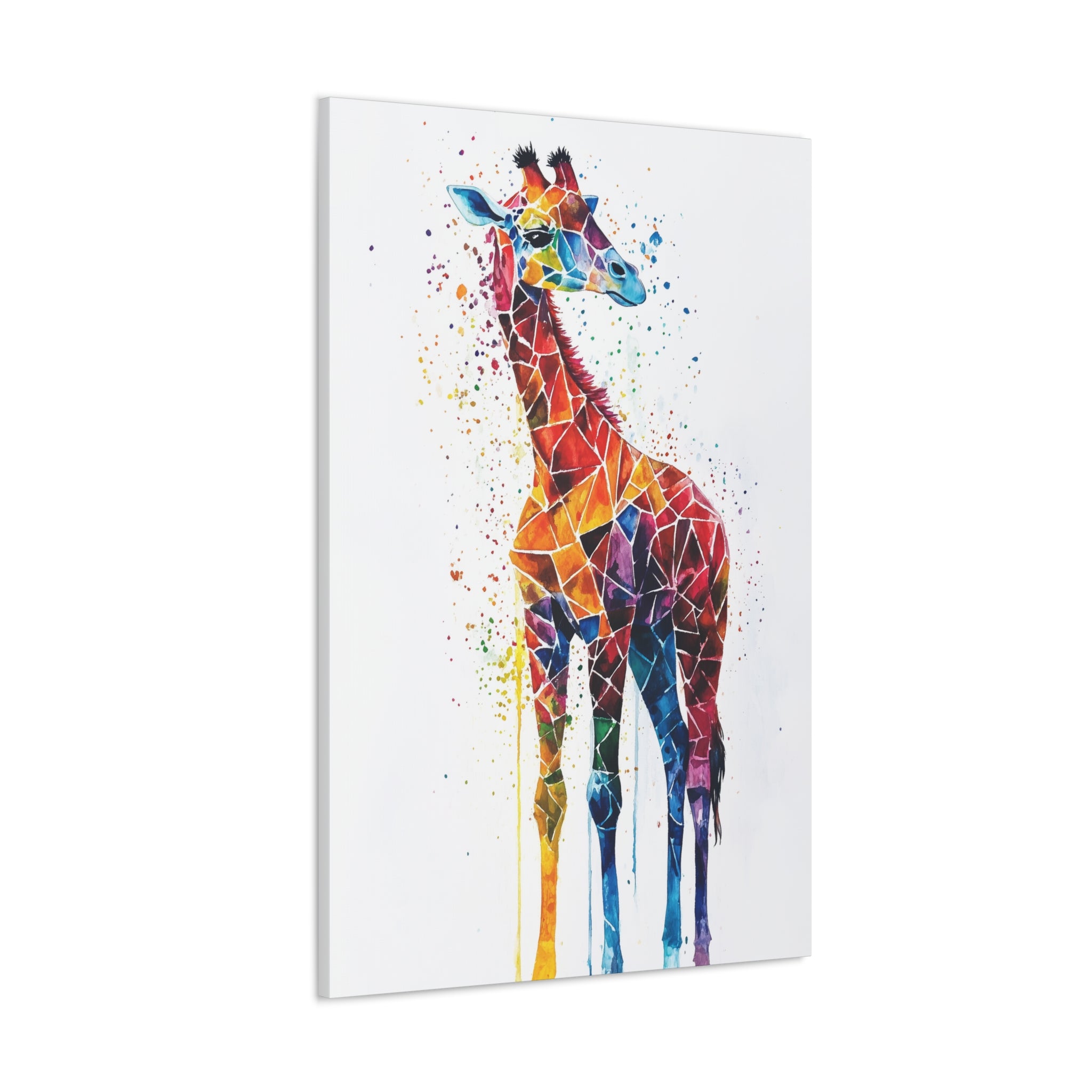 Watercolor Giraffe Canvas Wall Art - SynthFrame