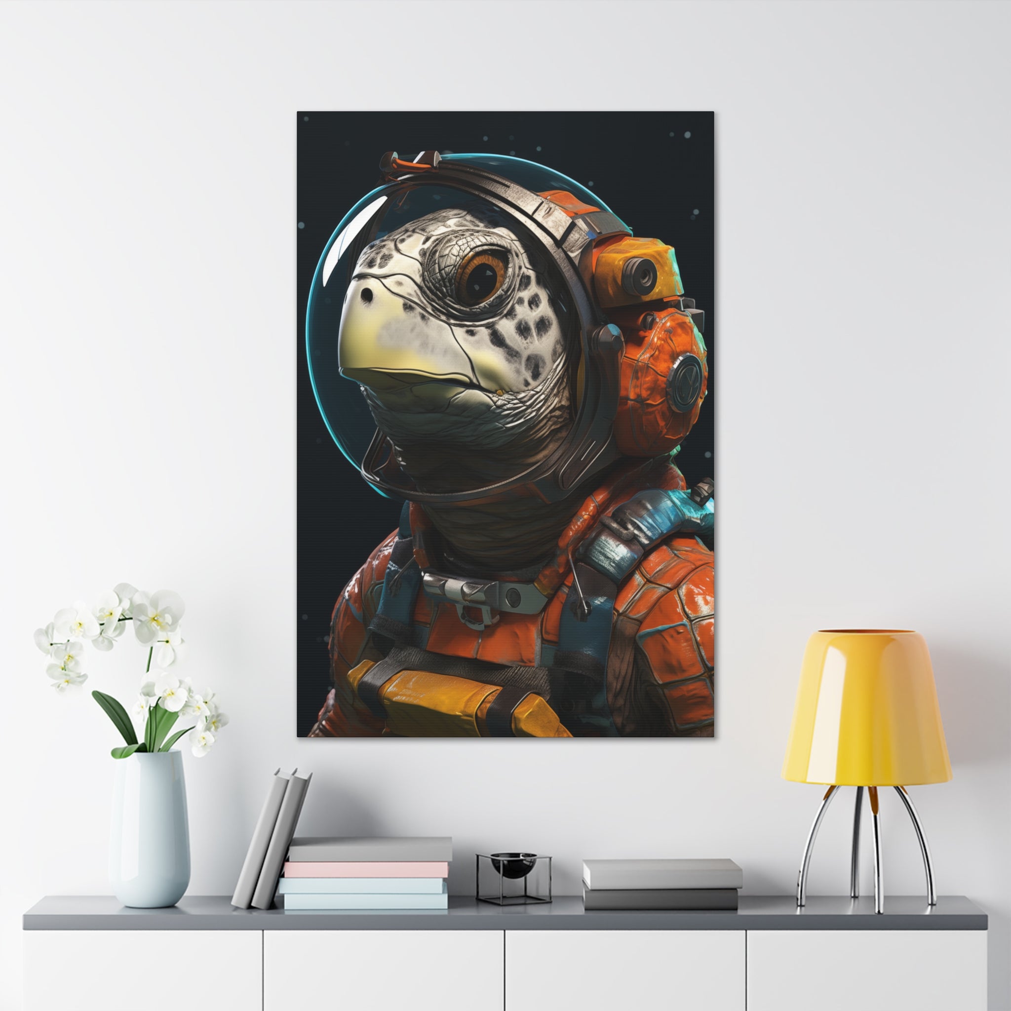 AstroTurtle 2 Canvas Wall Art - SynthFrame