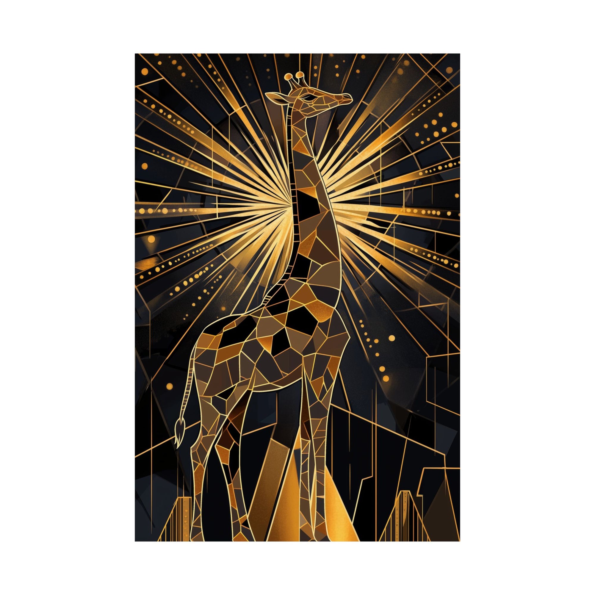 Gilded Giraffe Poster