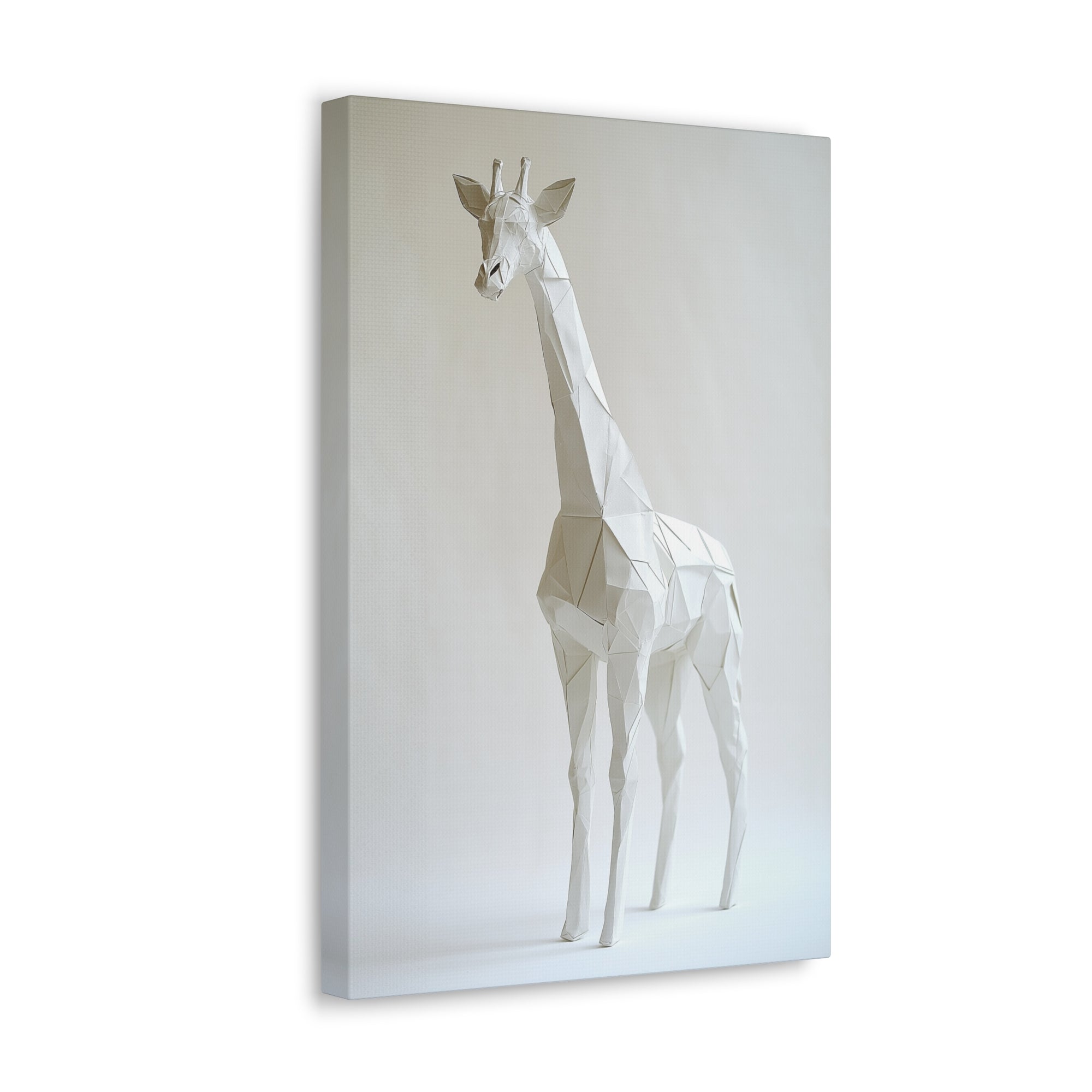 Folded Giraffe Canvas Wall Art - SynthFrame