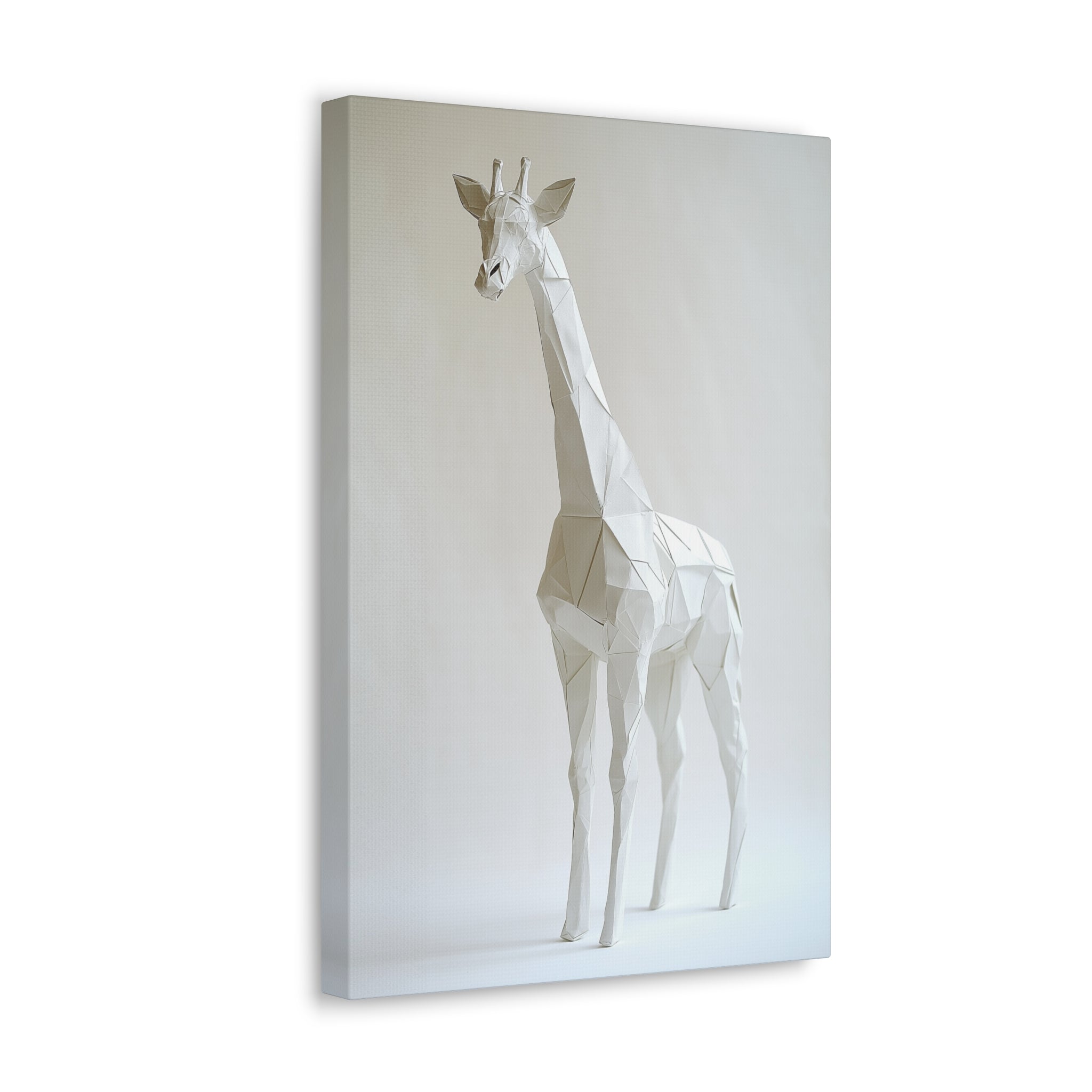 Folded Giraffe Canvas Wall Art - SynthFrame