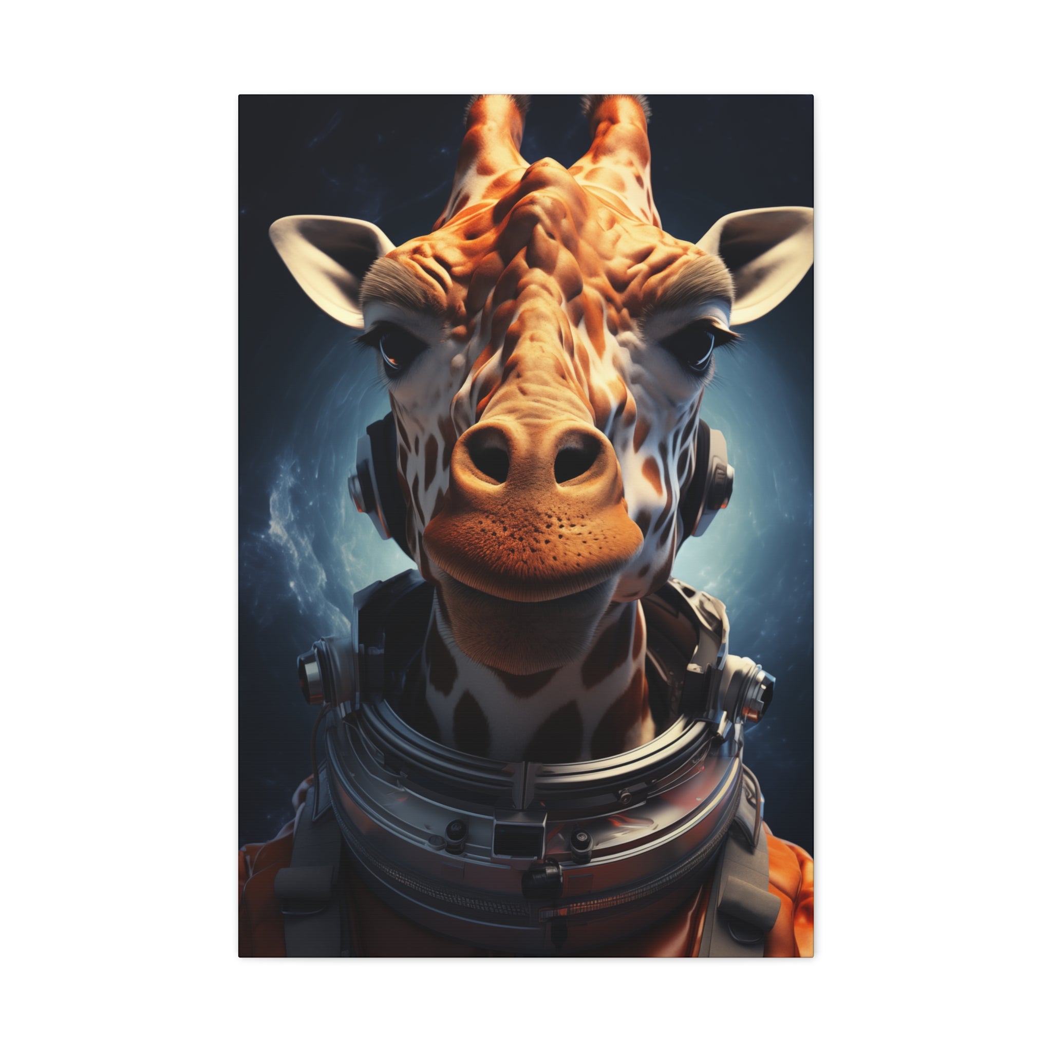 AstroGiraffe 1 Canvas Wall Art - SynthFrame