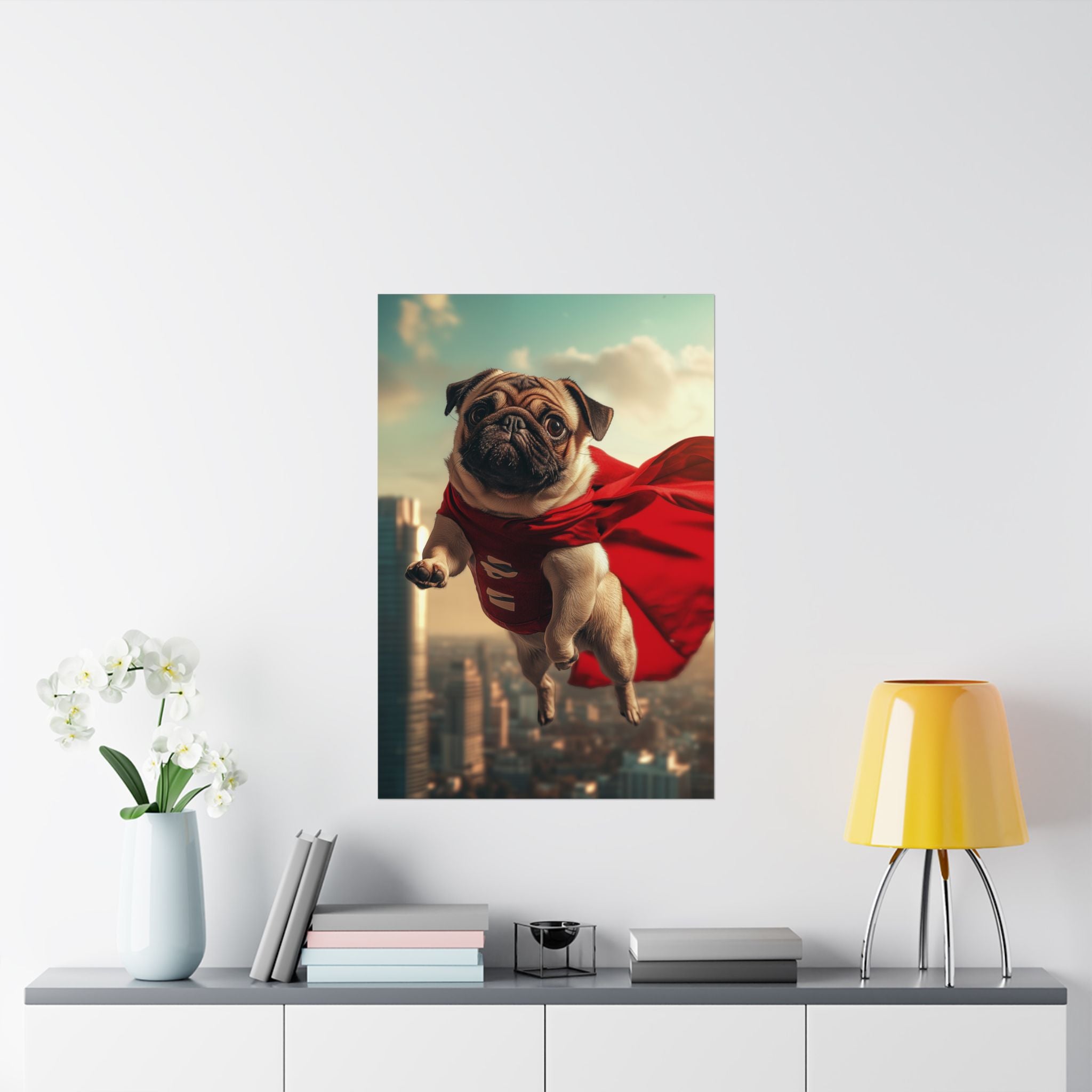 Superhero Pug Poster