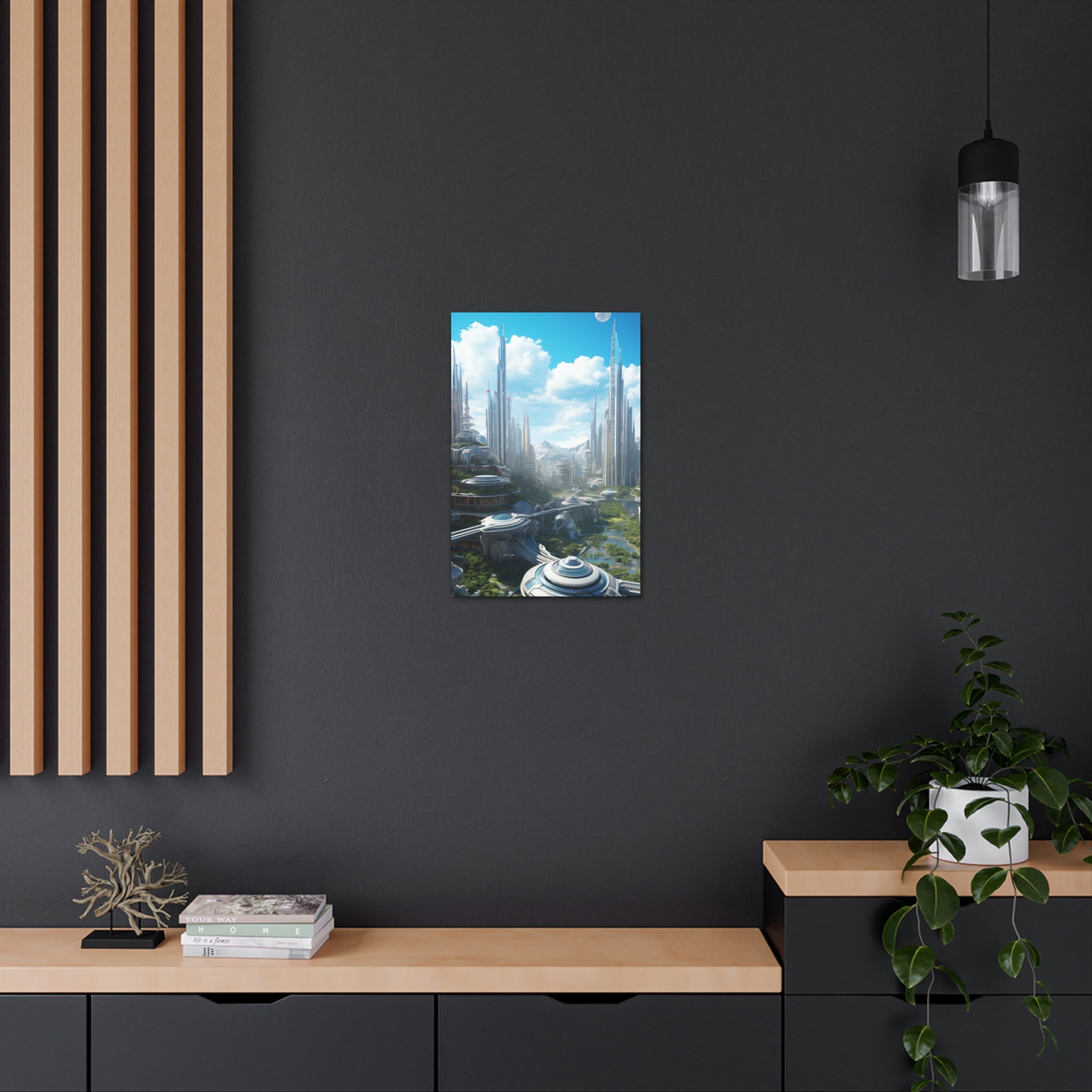 Futuristic Eco City 6 Canvas Wall Art - SynthFrame