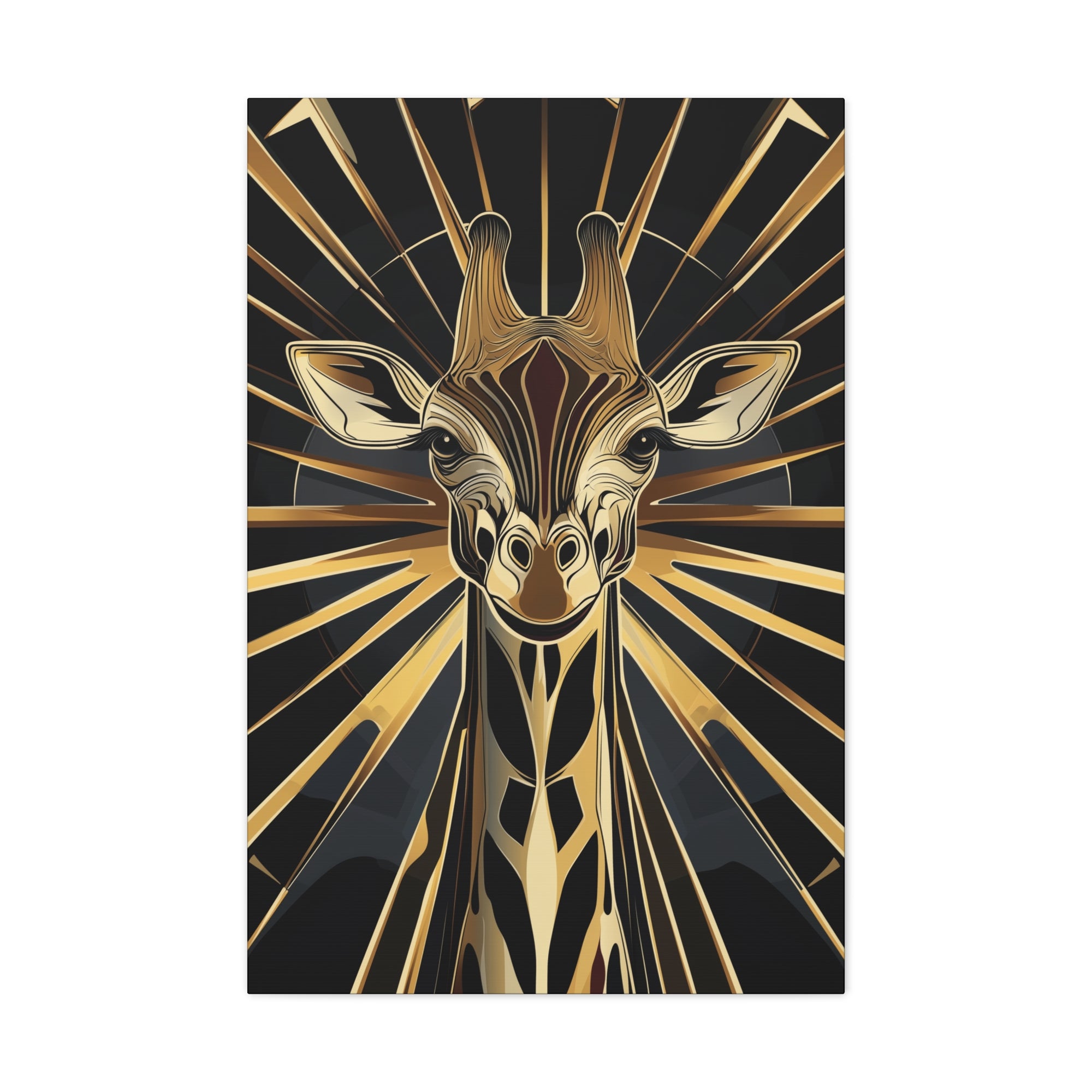 Gilded Giraffe Canvas Wall Art - SynthFrame