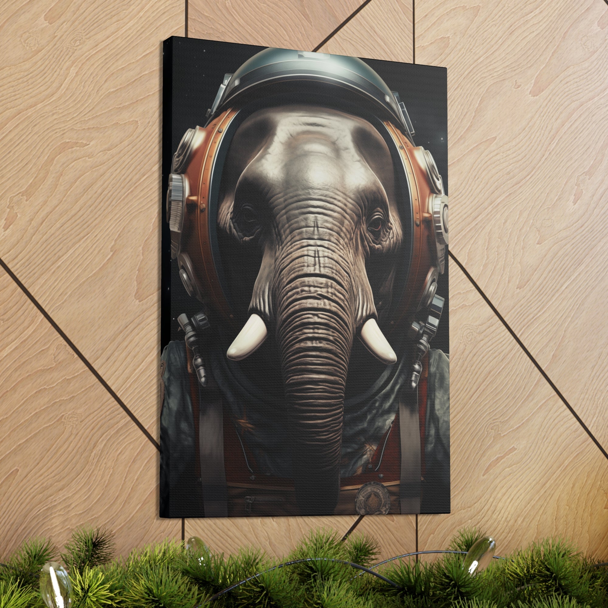 AstroElephant 2 Canvas Wall Art - SynthFrame