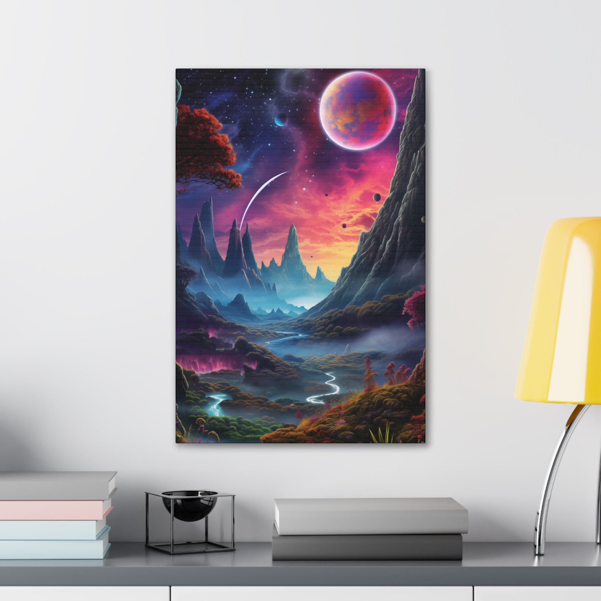 Vibrant Alien Planet 2 Canvas Wall Art - SynthFrame