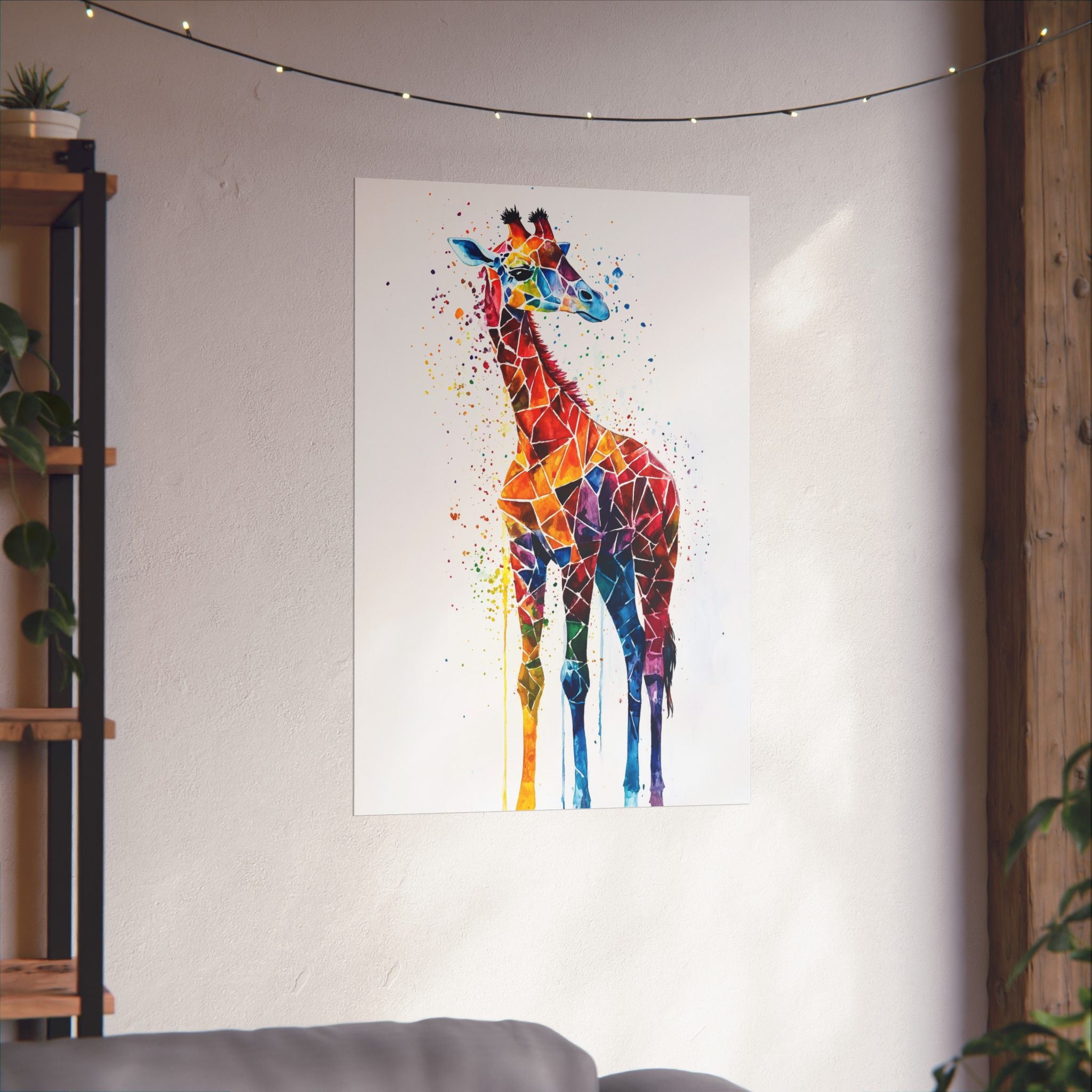 Watercolor Giraffe Poster