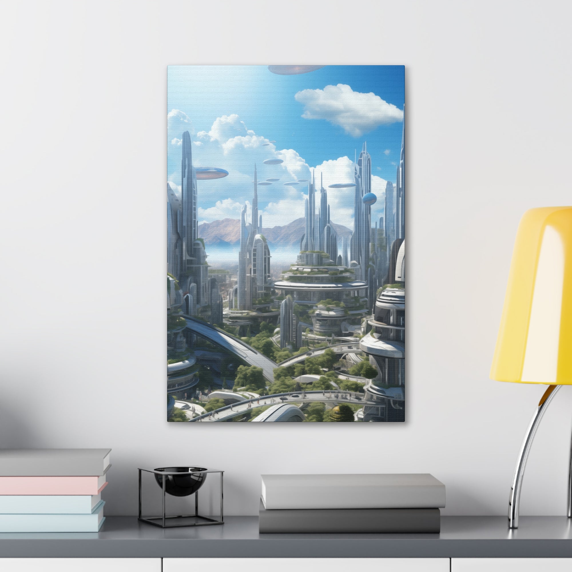 Futuristic Eco City 7 Canvas Wall Art - SynthFrame