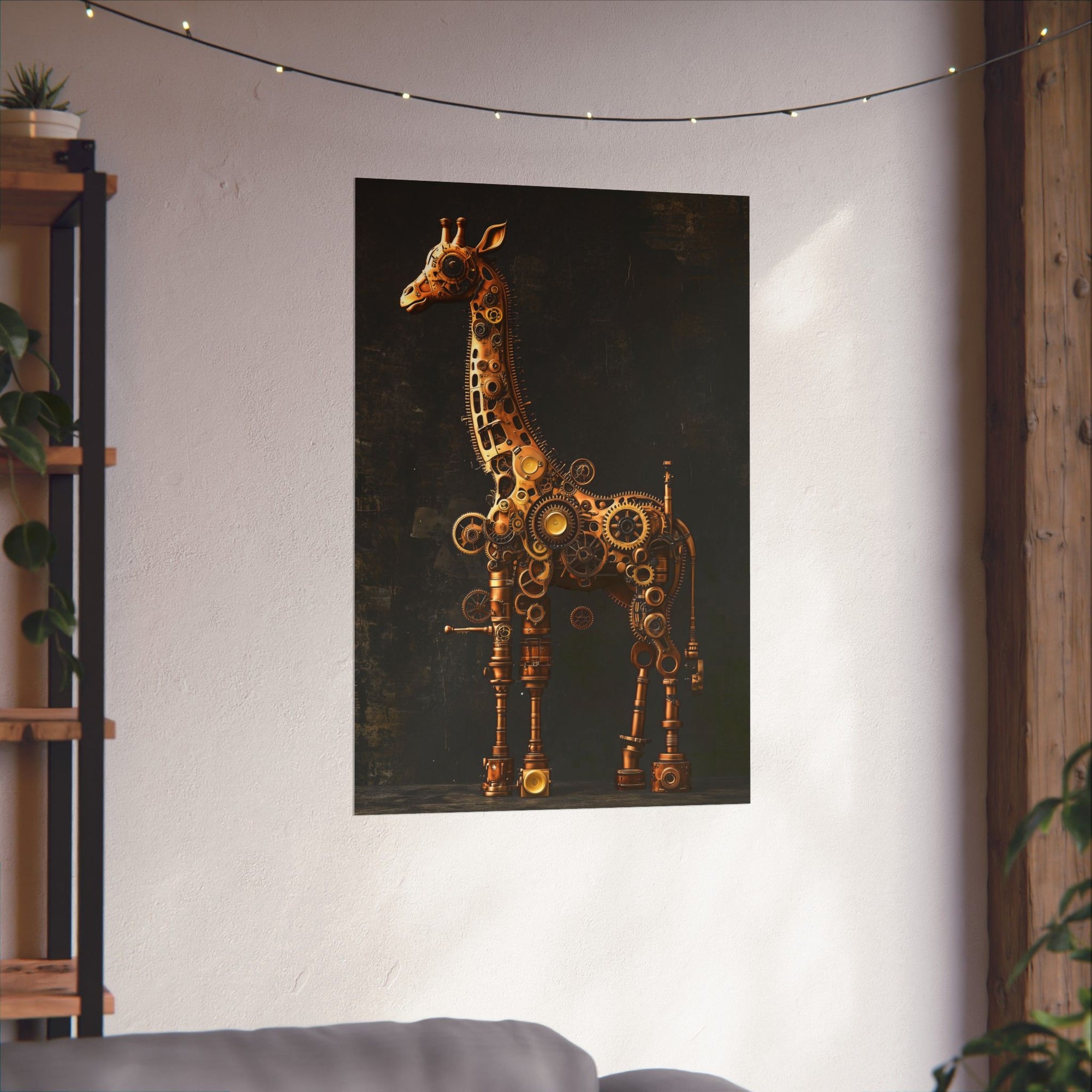 Steampunk Giraffe: Mechanical Marvel Poster