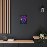 Neon Lion Canvas Wall Art - SynthFrame