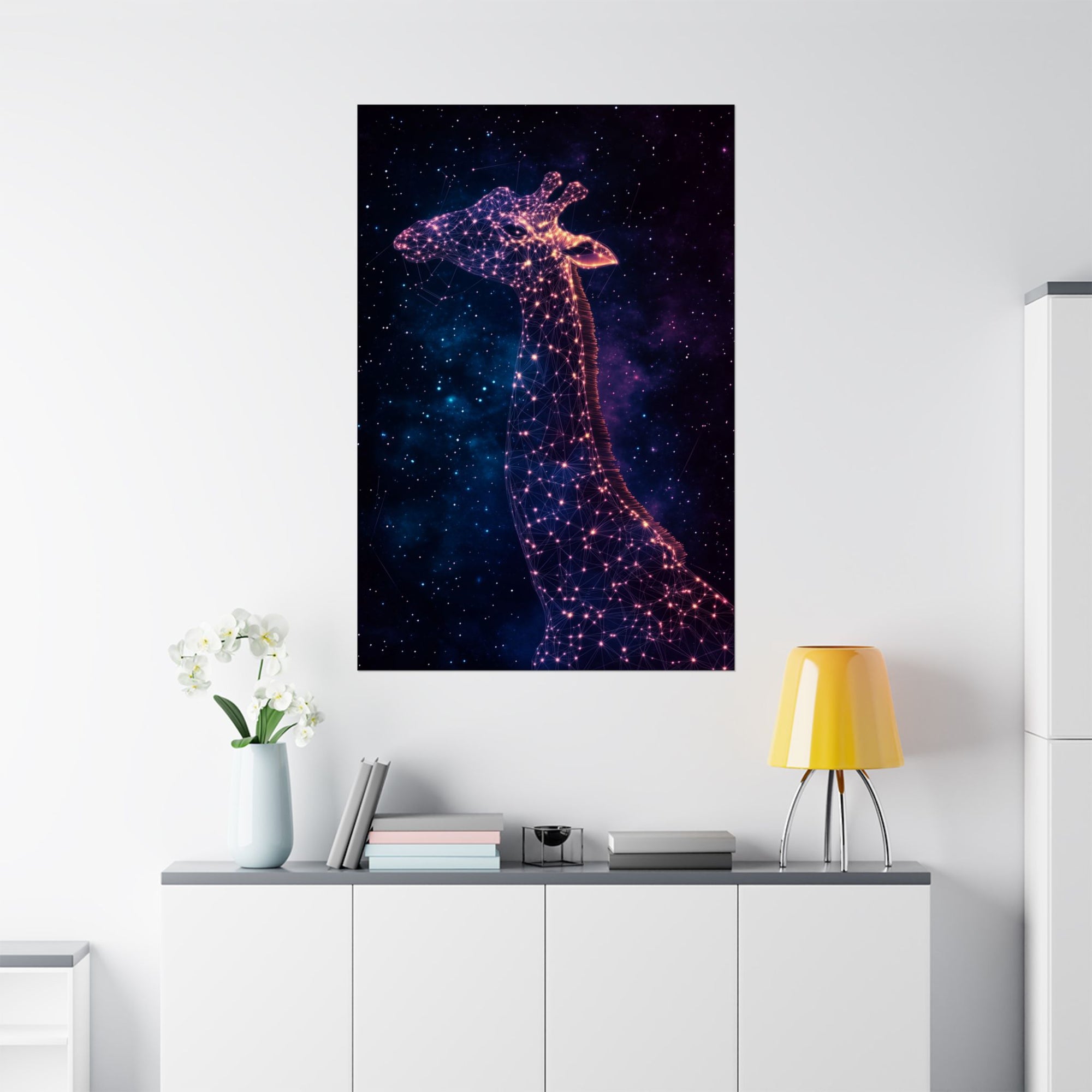 Constellation Giraffe Poster