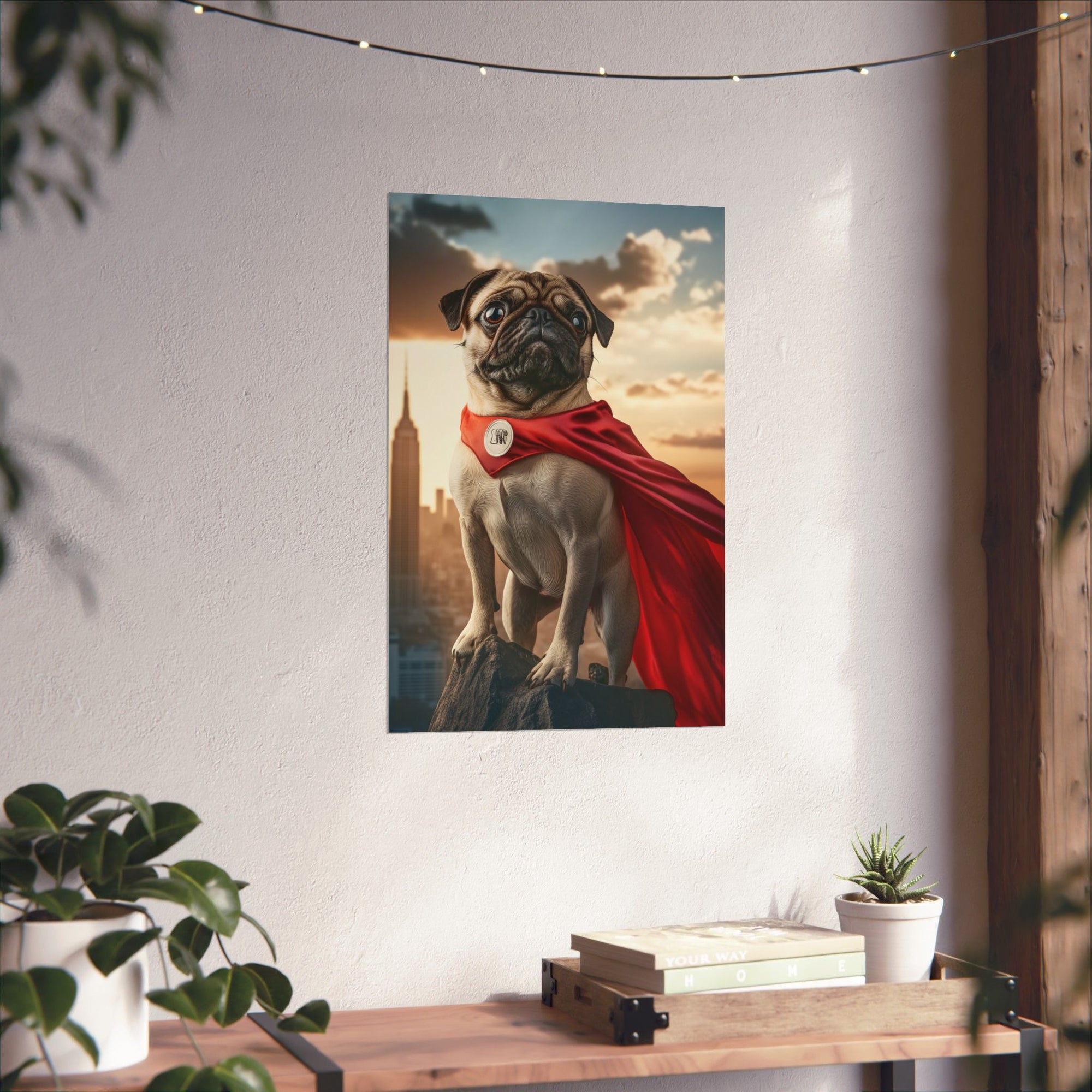 Superhero Pug Poster