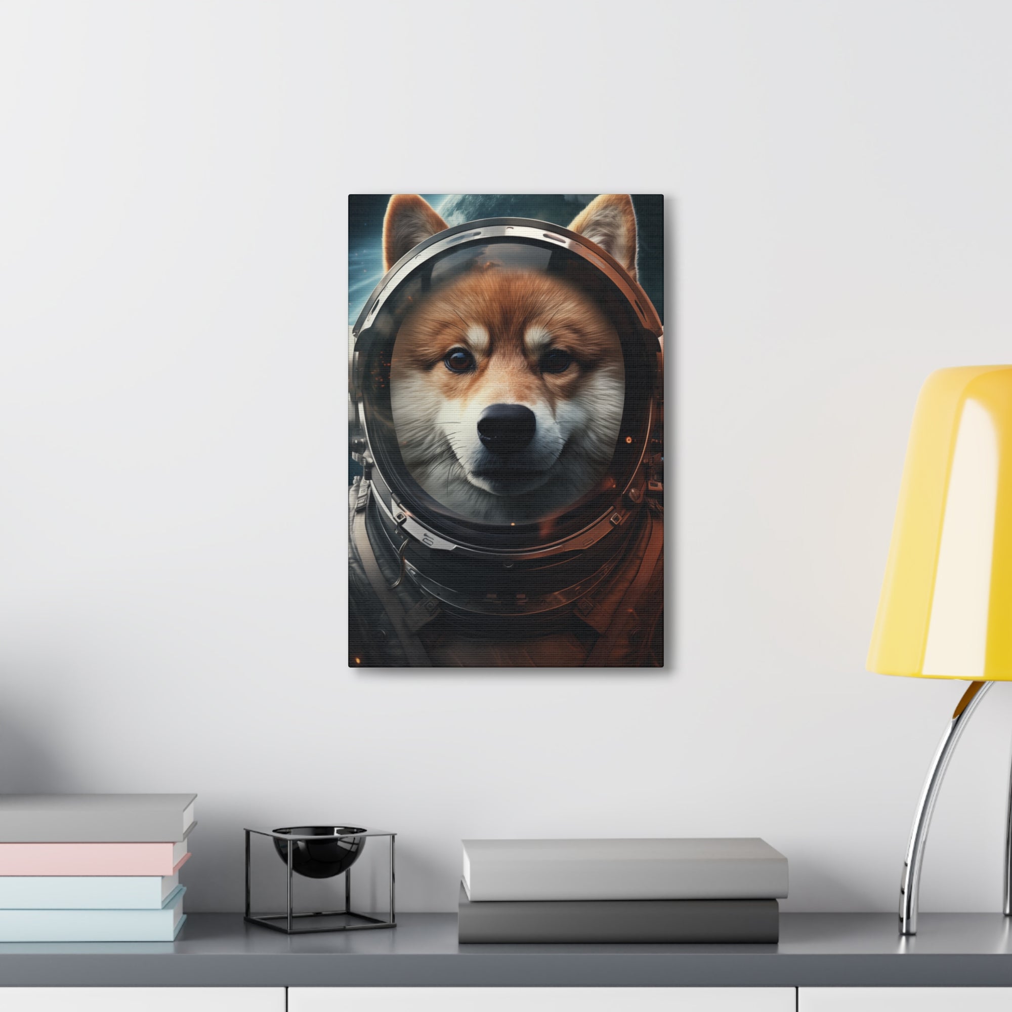 AstroDog 2 Canvas Wall Art - SynthFrame