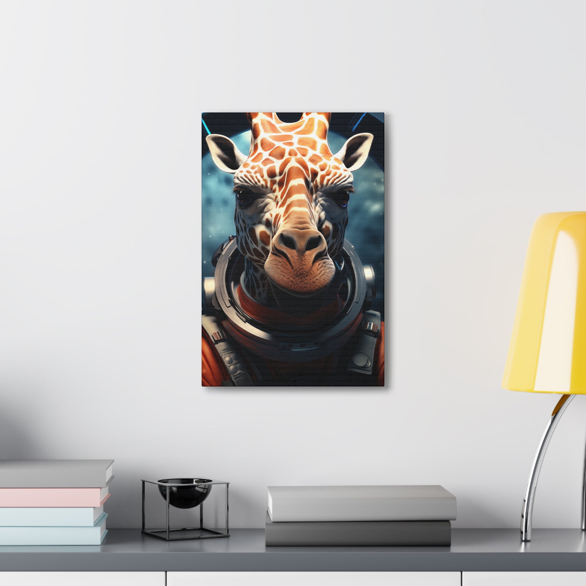 AstroGiraffe 2 Canvas Wall Art - SynthFrame