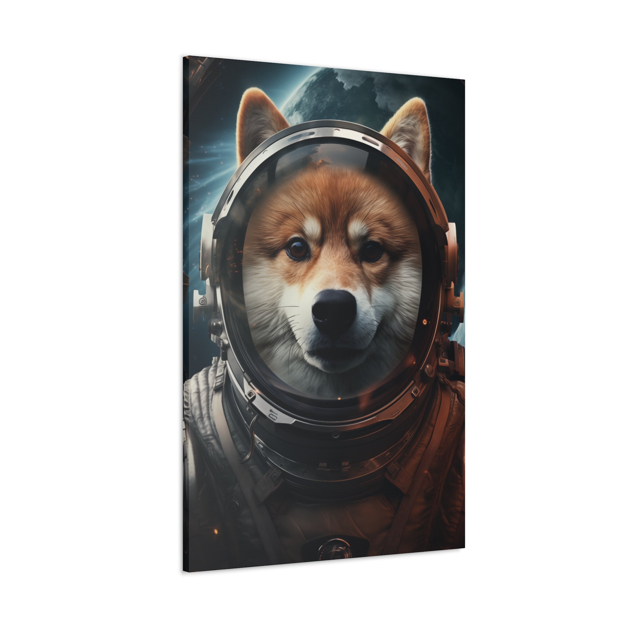 AstroDog 2 Canvas Wall Art - SynthFrame