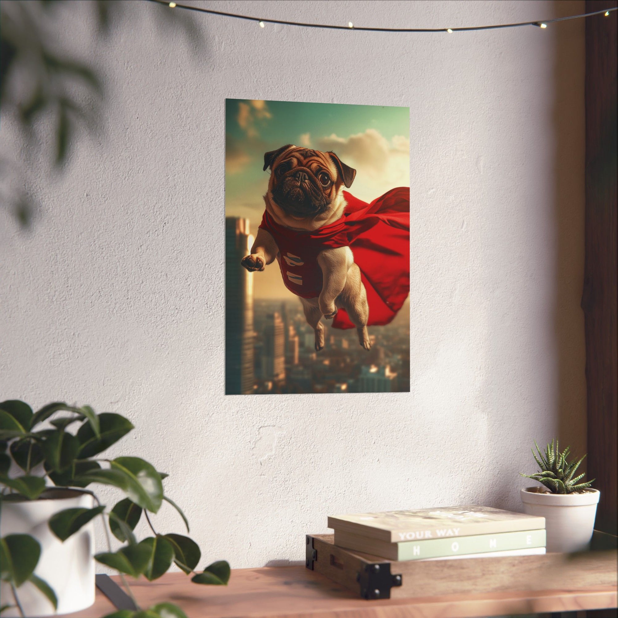 Superhero Pug Poster