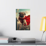 Superhero Pug Poster