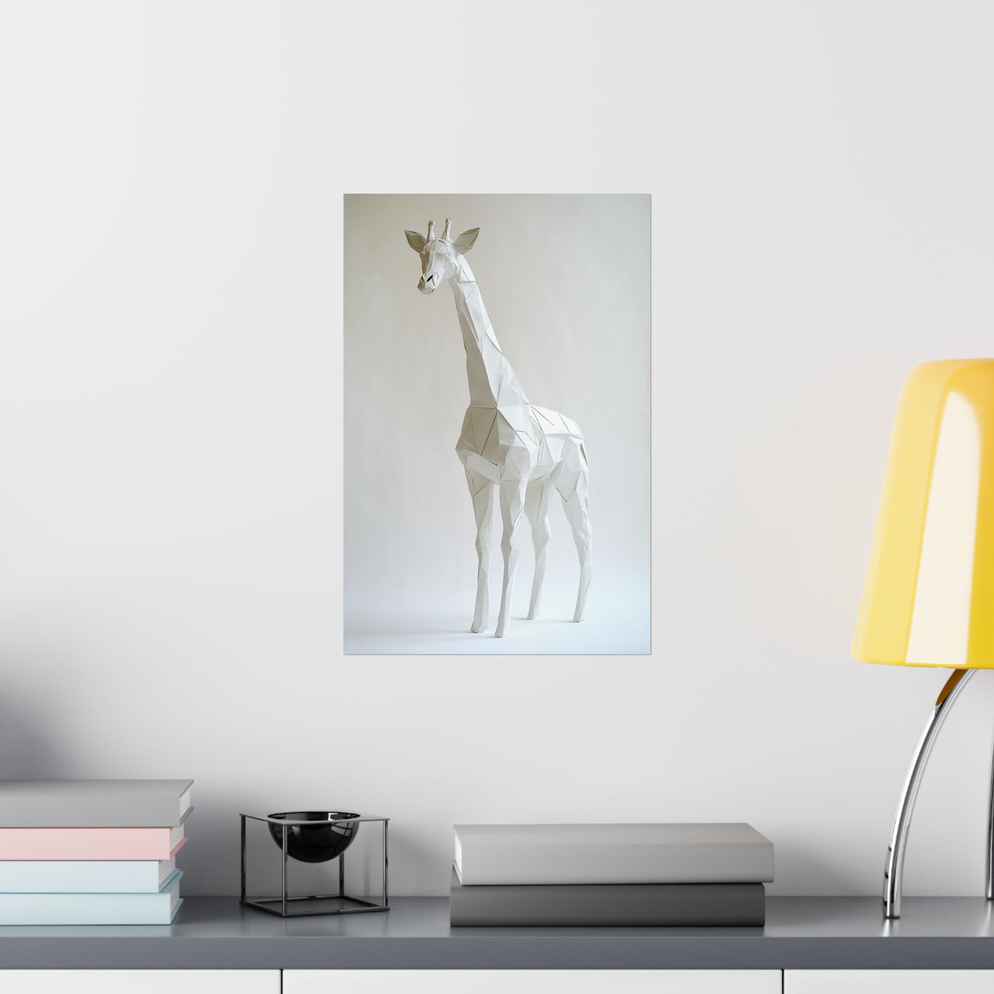 Folded Giraffe Poster