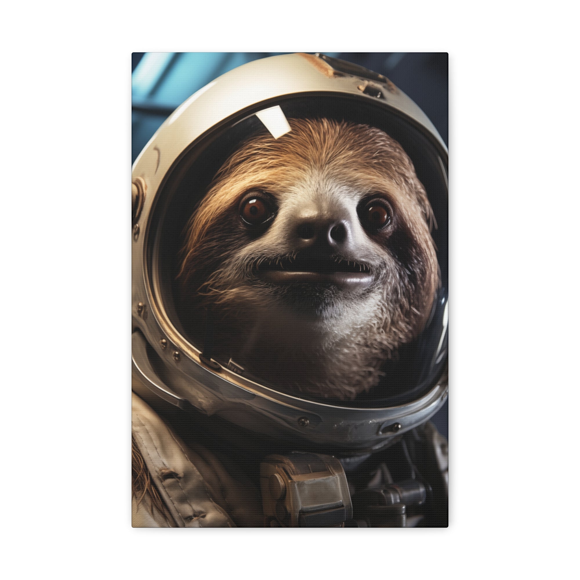 AstroSloth 1 Canvas Wall Art - SynthFrame