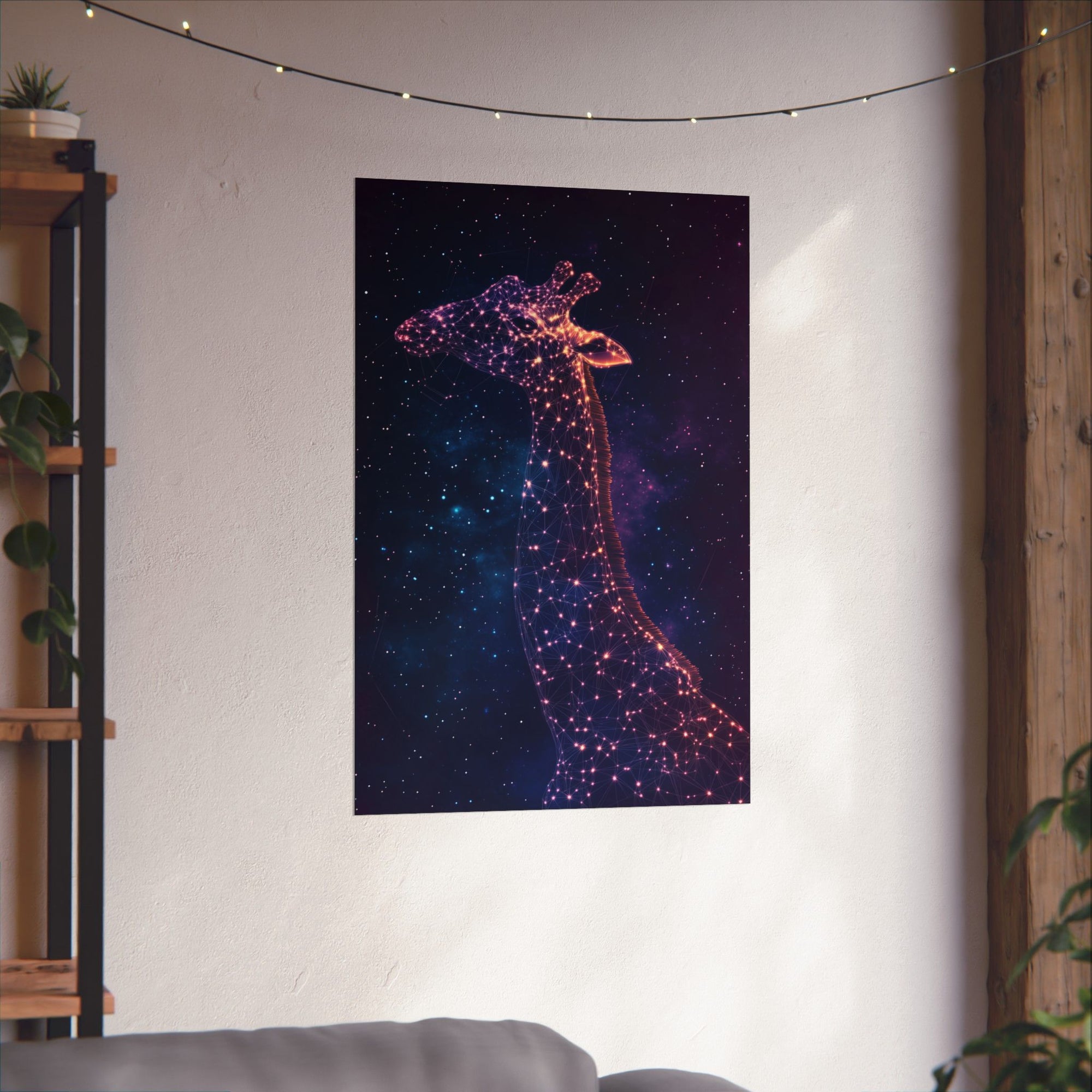 Constellation Giraffe Poster