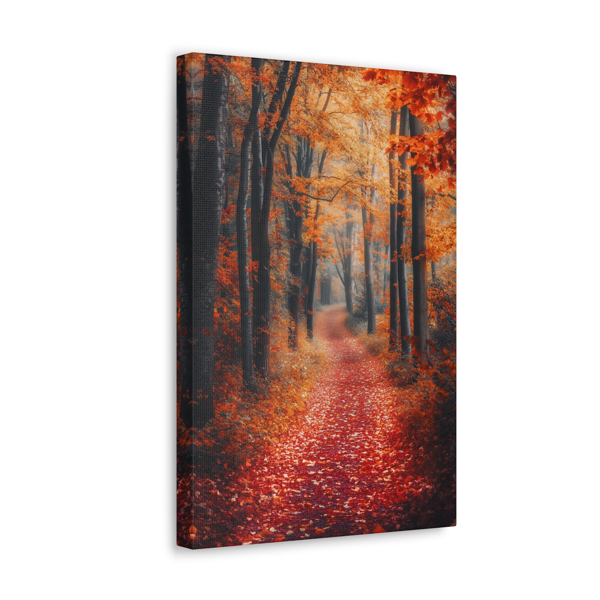 Autumn Forest Path Canvas Wall Art - SynthFrame