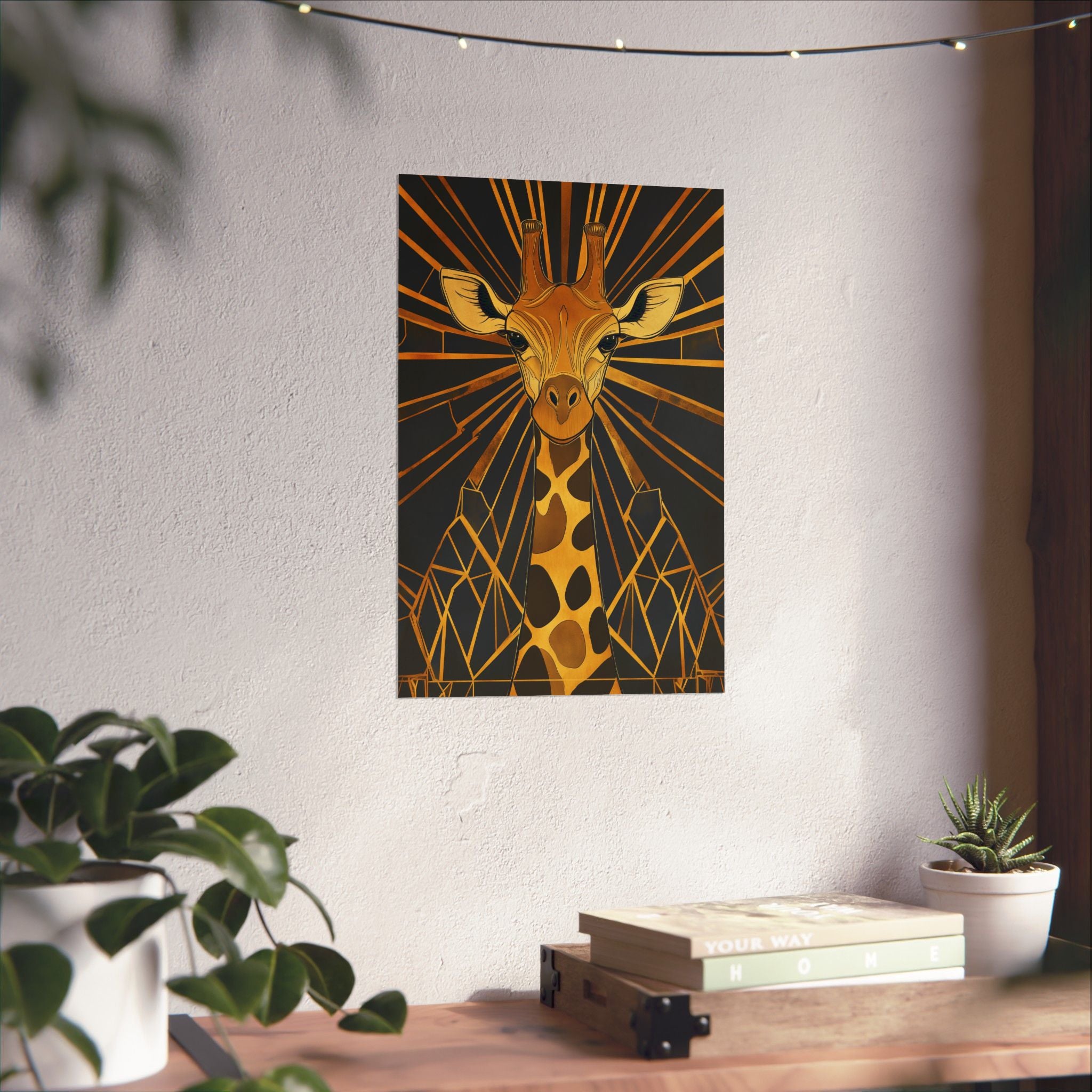 Gilded Giraffe Poster