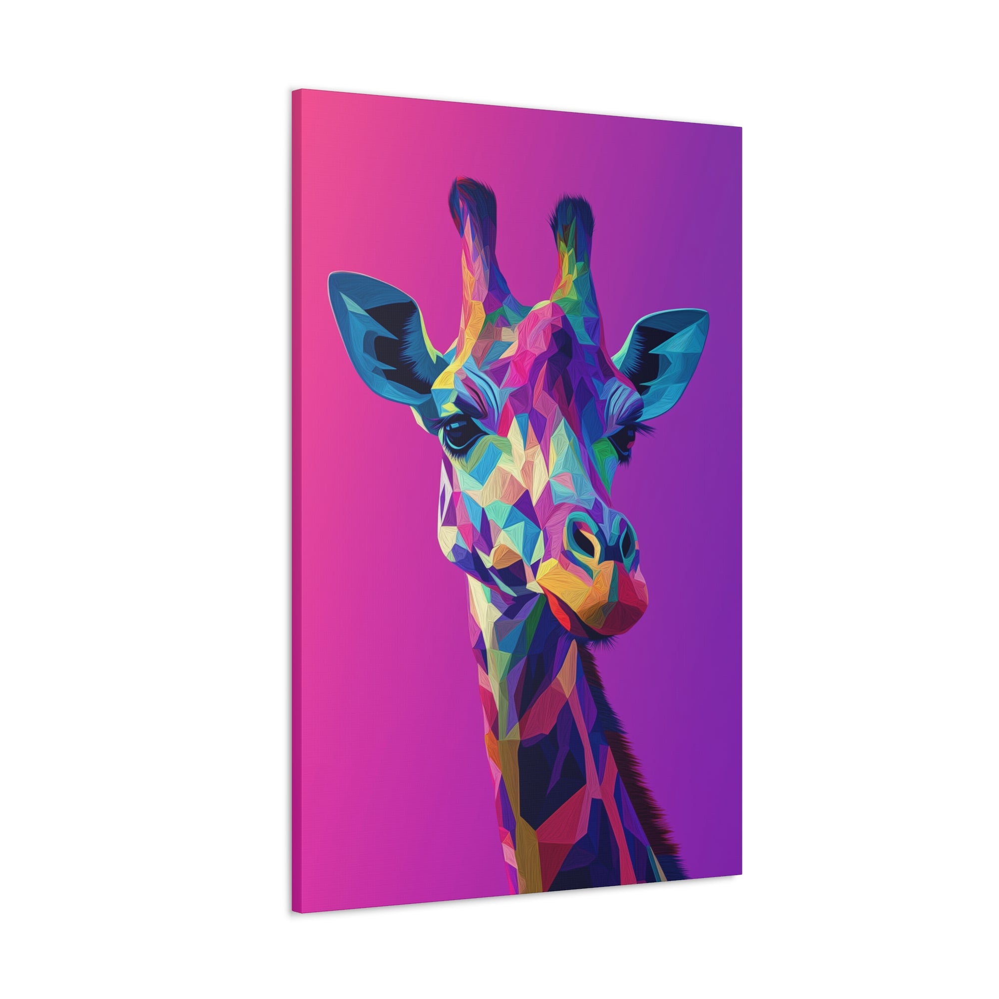 Crystalline Giraffe Canvas Wall Art - SynthFrame