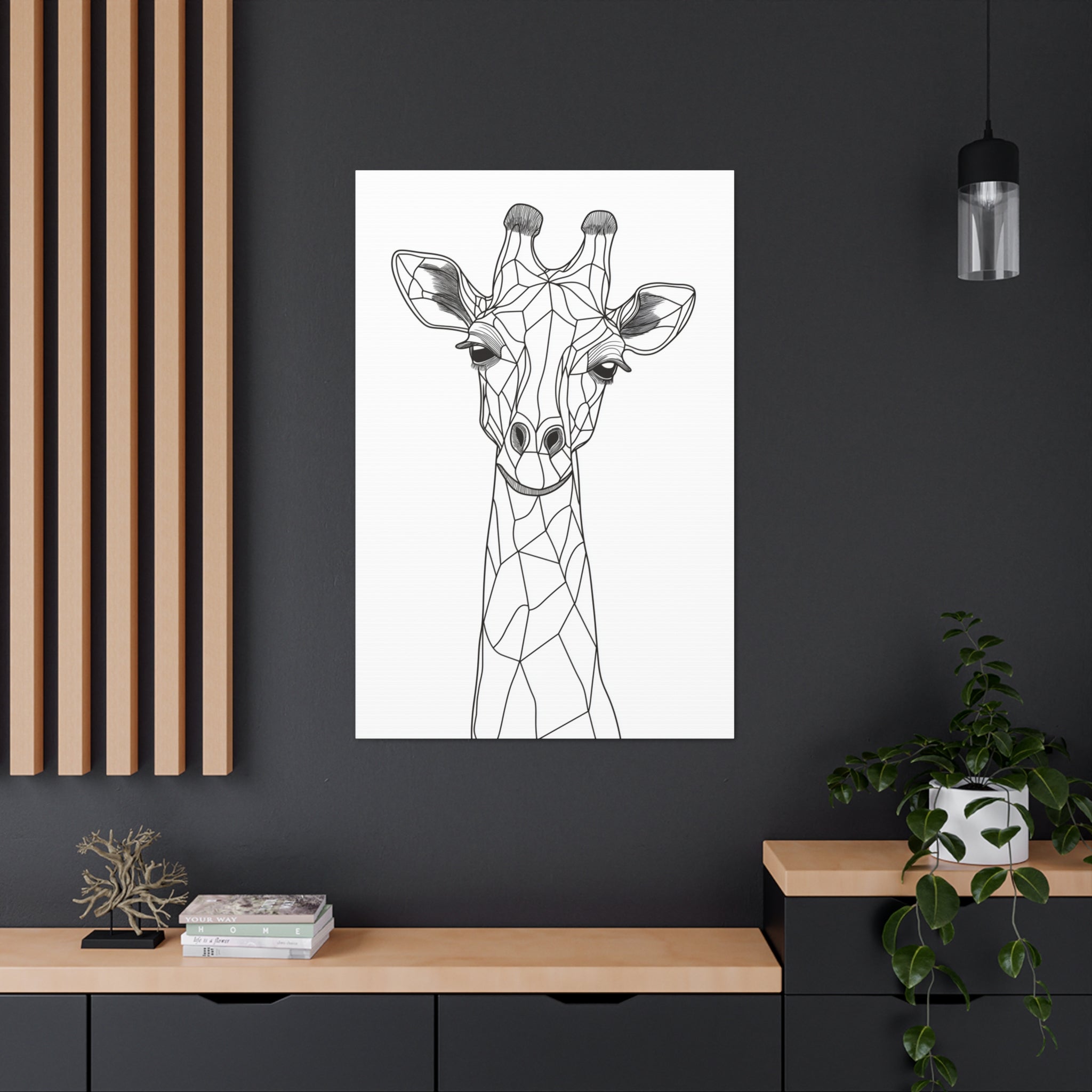 Essence of Giraffe Canvas Wall Art - SynthFrame