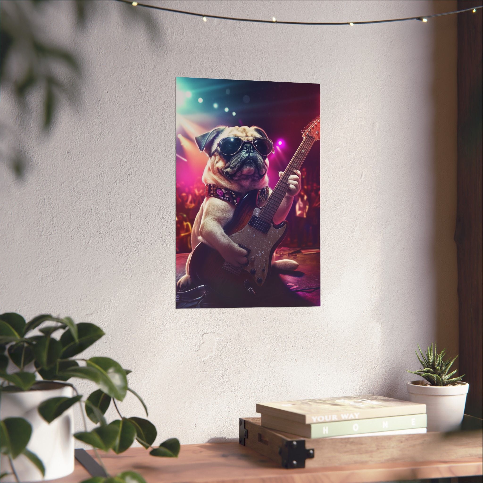 Rockstar Pug Poster