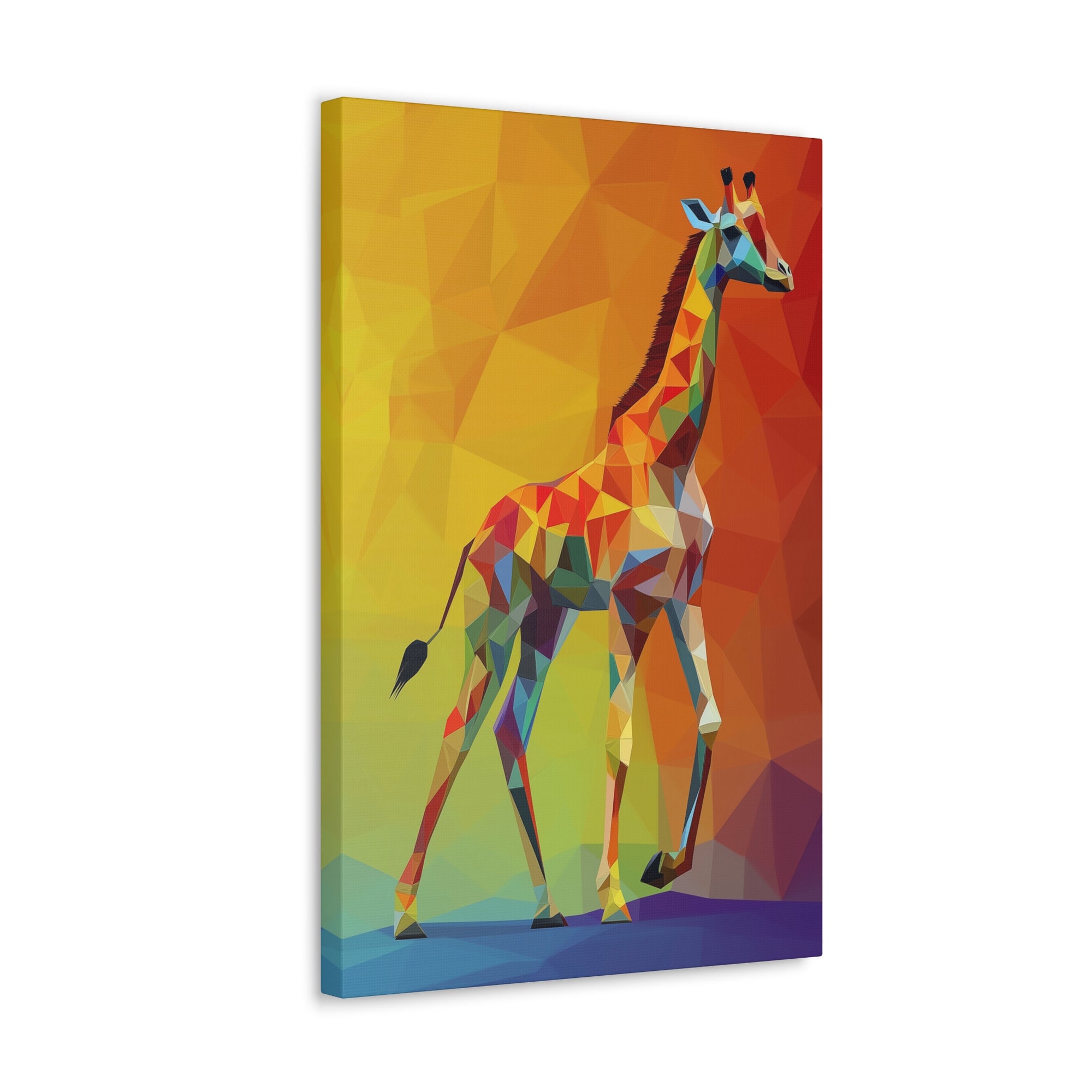 Crystalline Giraffe Canvas Wall Art - SynthFrame